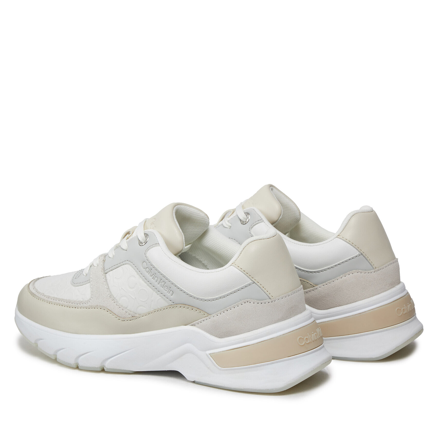 Calvin Klein Сникърси Elevated Runner - Mono Mix HW0HW01869 Бежов - Pepit.bg