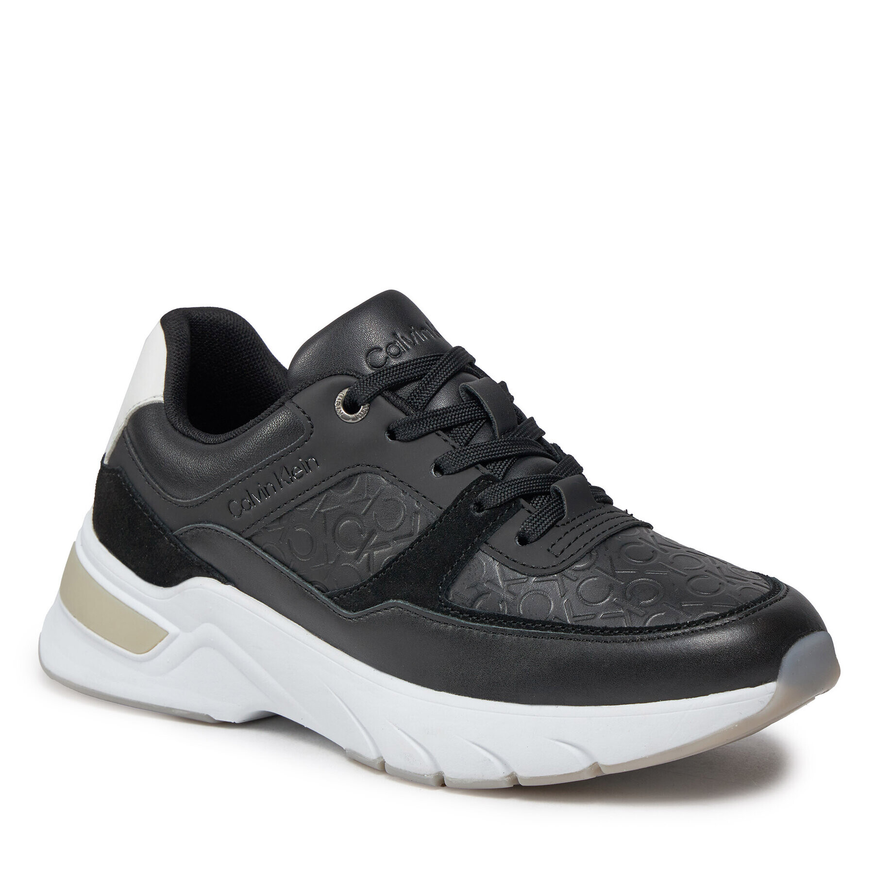 Calvin Klein Сникърси Elevated Runner - Mono Mix HW0HW01869 Черен - Pepit.bg