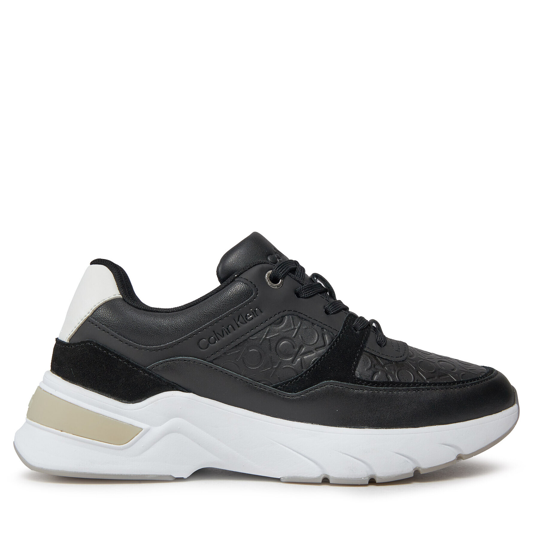 Calvin Klein Сникърси Elevated Runner - Mono Mix HW0HW01869 Черен - Pepit.bg