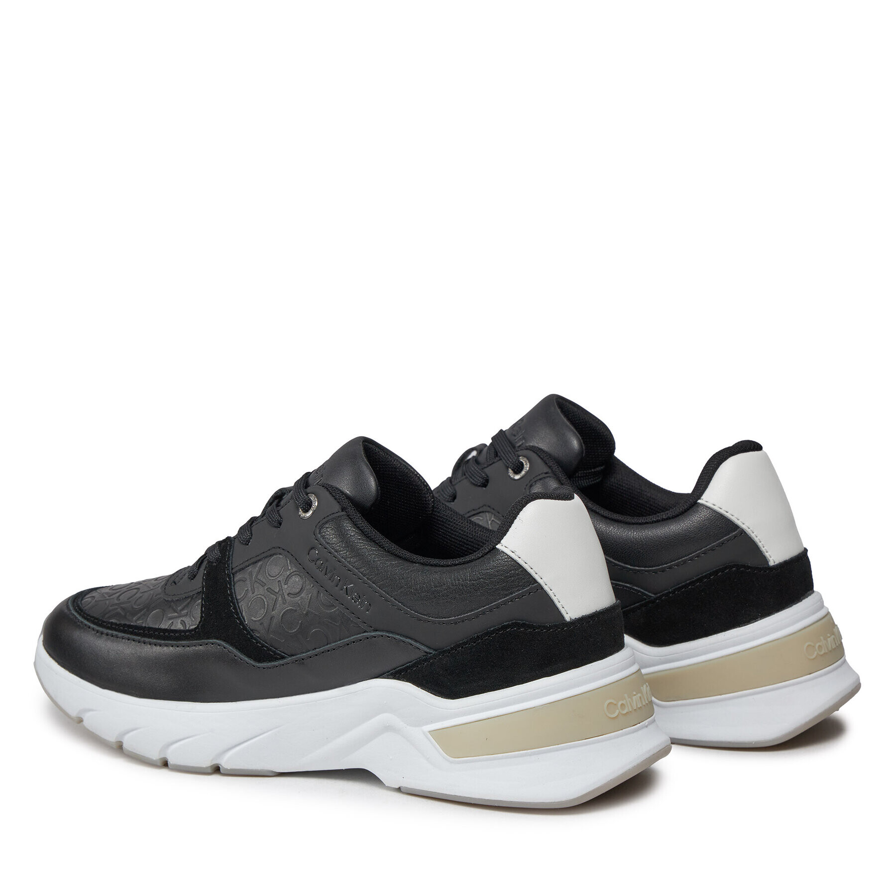 Calvin Klein Сникърси Elevated Runner - Mono Mix HW0HW01869 Черен - Pepit.bg