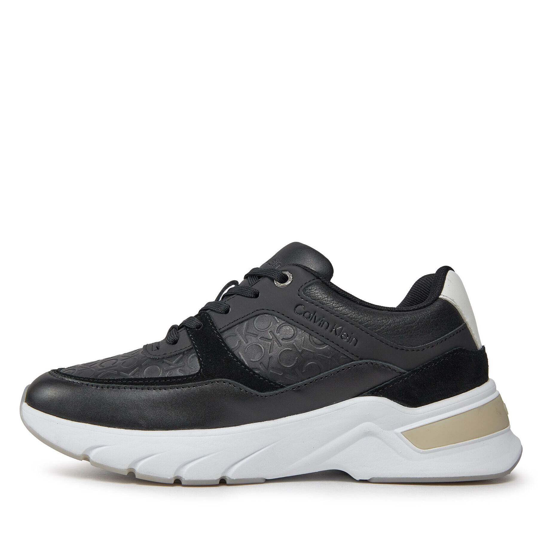 Calvin Klein Сникърси Elevated Runner - Mono Mix HW0HW01869 Черен - Pepit.bg