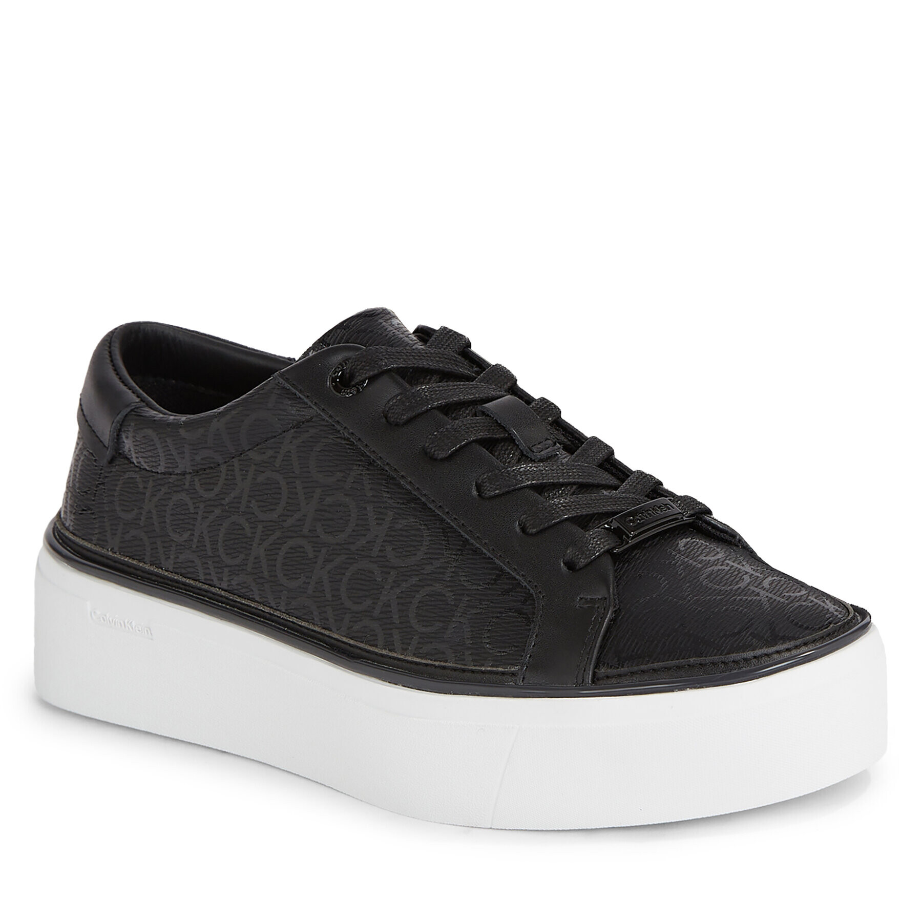 Calvin Klein Сникърси Flatform Cupsole Lace Up-Epi Mn HW0HW01670 Черен - Pepit.bg