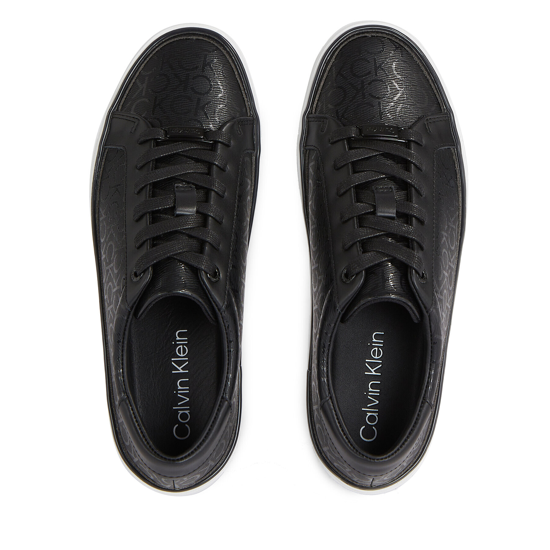 Calvin Klein Сникърси Flatform Cupsole Lace Up-Epi Mn HW0HW01670 Черен - Pepit.bg