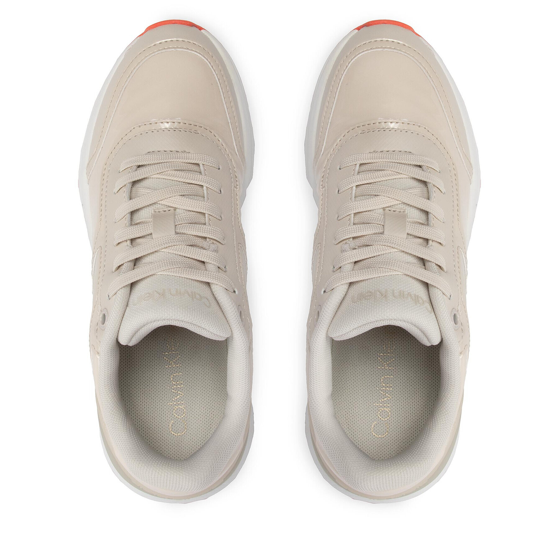 Calvin Klein Сникърси Flexi Runner Lace Up HW0HW01215 Бежов - Pepit.bg