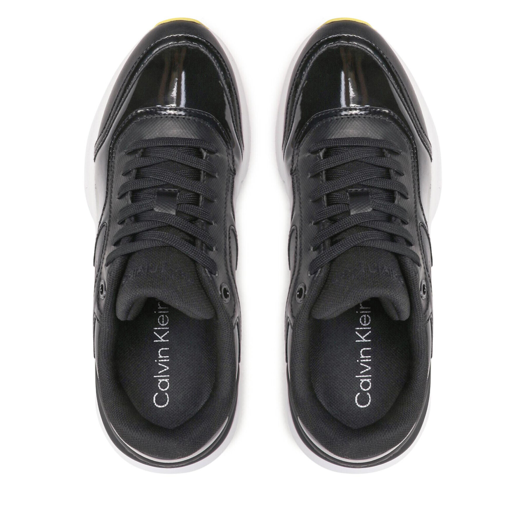 Calvin Klein Сникърси Flexi Runner Lace Up HW0HW01215 Черен - Pepit.bg