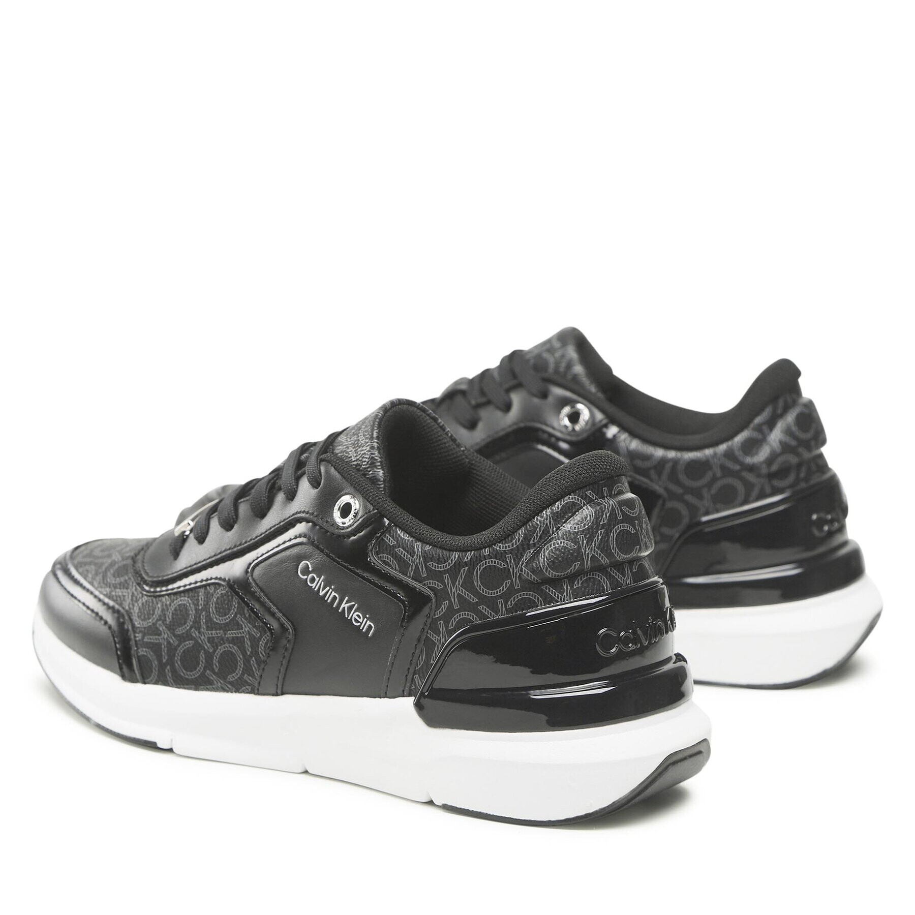 Calvin Klein Сникърси Flexi Runner Lace Up HW0HW01216 Черен - Pepit.bg