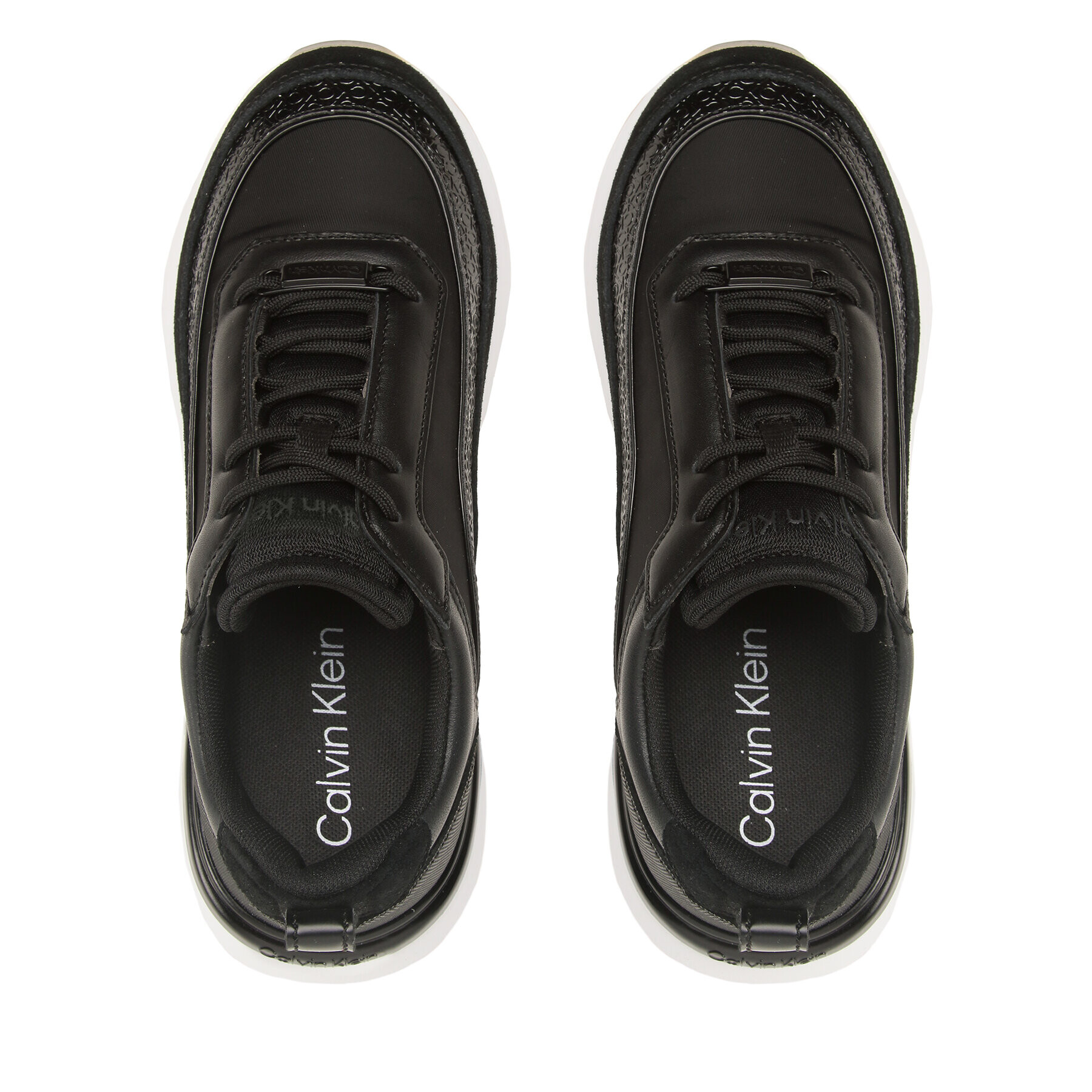 Calvin Klein Сникърси Flexi Runner Lace Up-Nano Mn Bx HW0HW01581 Черен - Pepit.bg