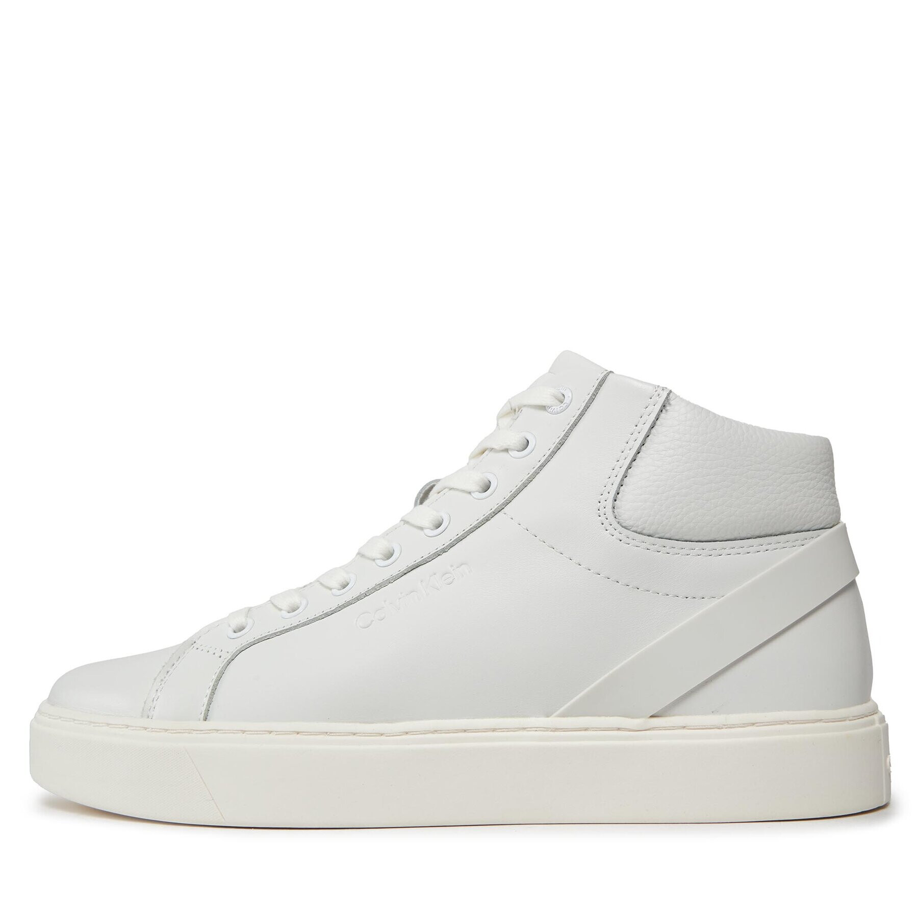 Calvin Klein Сникърси High Top Lace Up Archive Stripe HM0HM01291 Бял - Pepit.bg