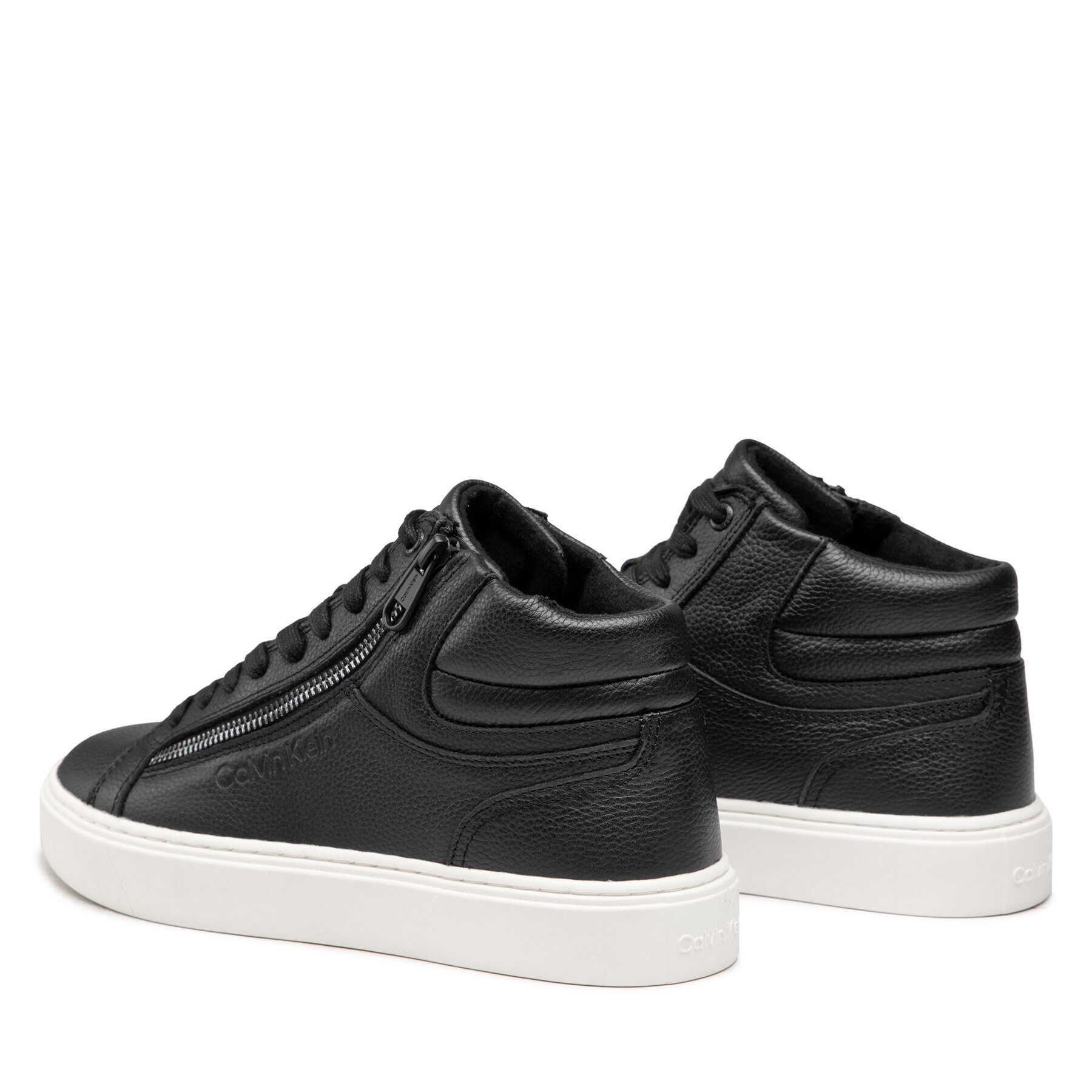 Calvin Klein Сникърси High Top Lace Up HM0HM00810 Черен - Pepit.bg