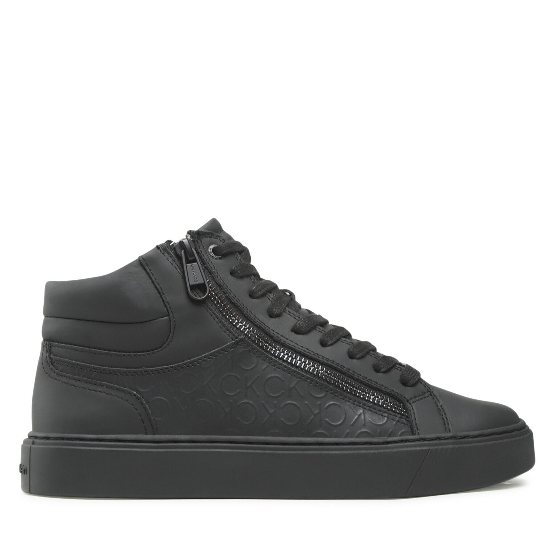 Calvin Klein Сникърси High Top Lace Up HM0HM00812 Черен - Pepit.bg