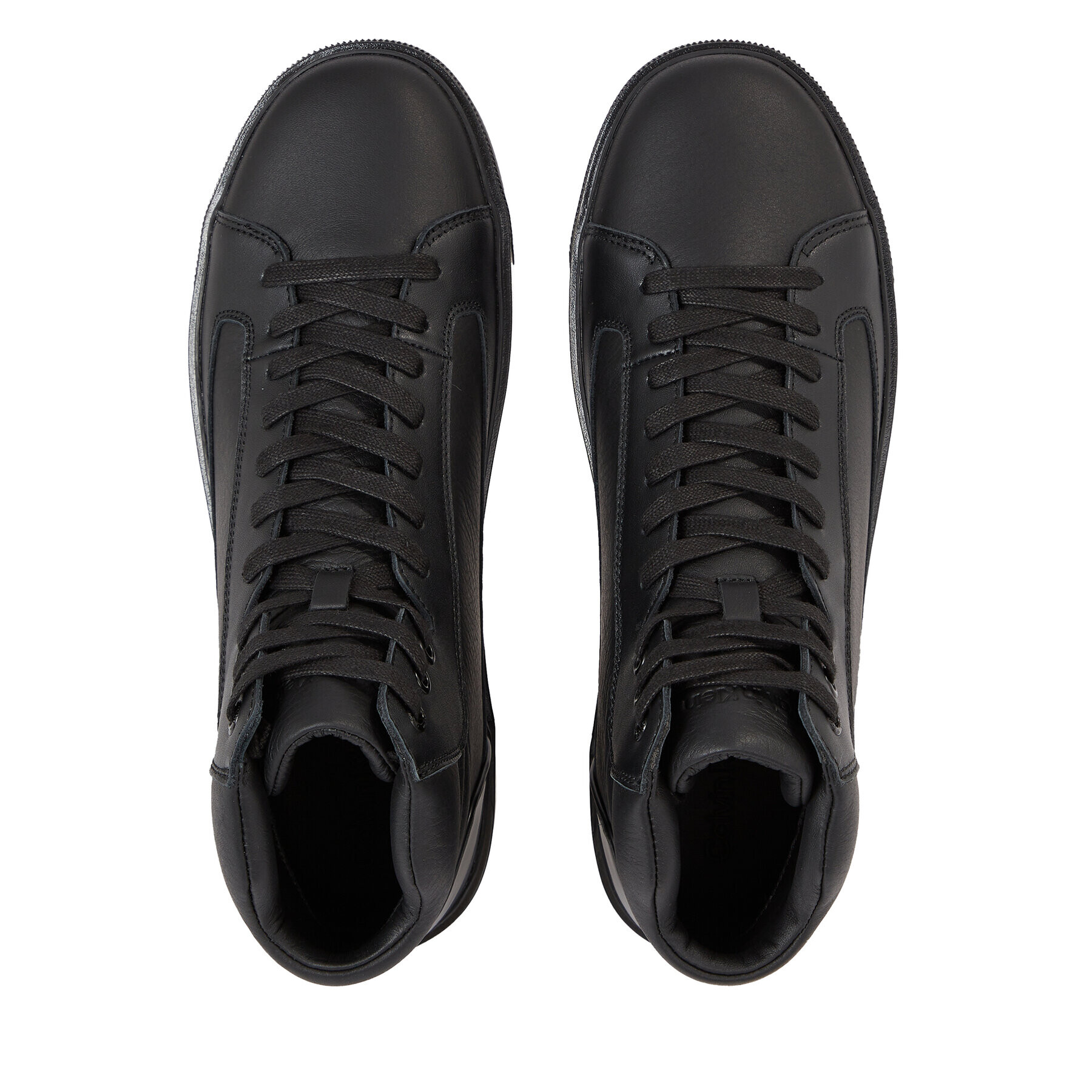 Calvin Klein Сникърси High Top Lace Up Inv Stitch HM0HM01164 Черен - Pepit.bg