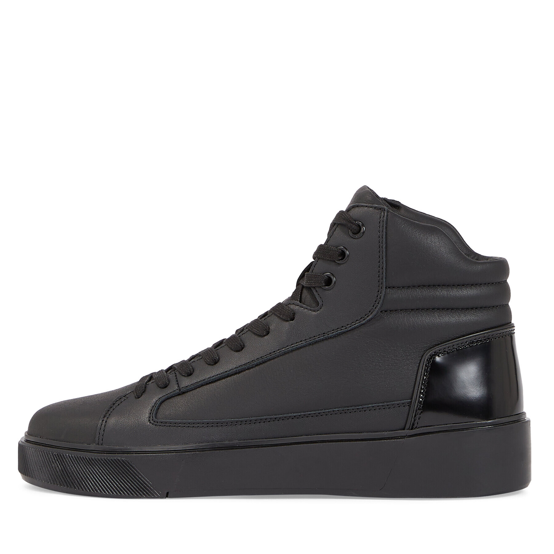 Calvin Klein Сникърси High Top Lace Up Inv Stitch HM0HM01164 Черен - Pepit.bg