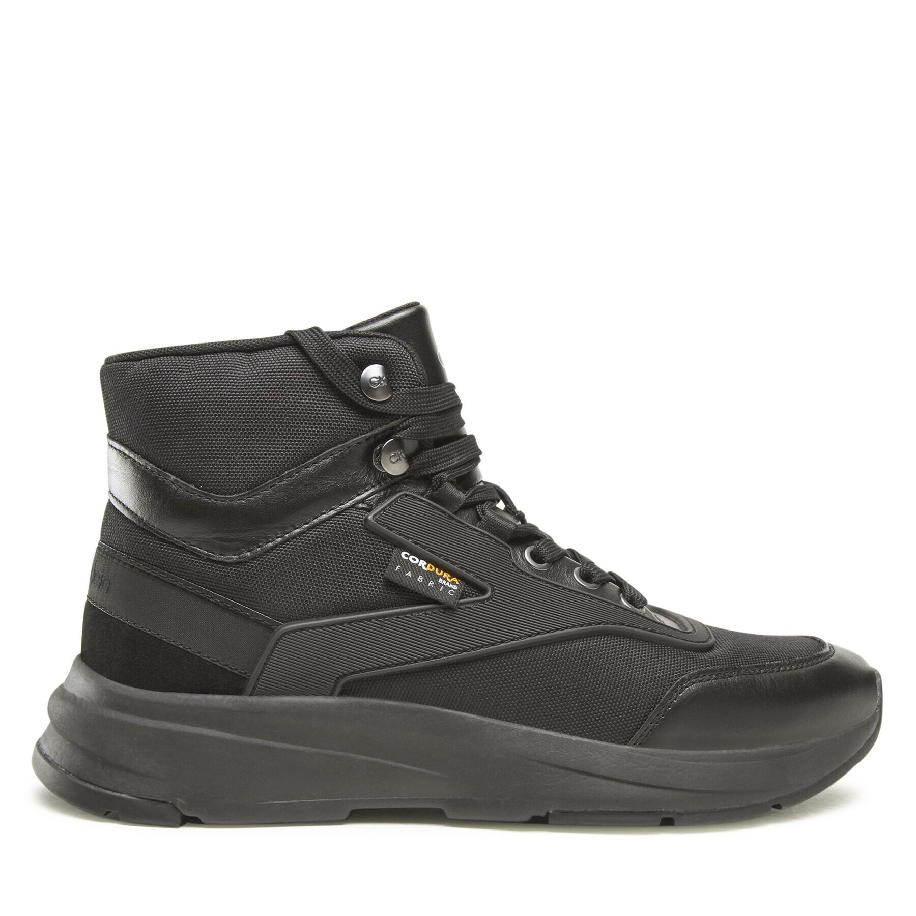 Calvin Klein Сникърси High Top Lace Up Mix HM0HM00759 Черен - Pepit.bg