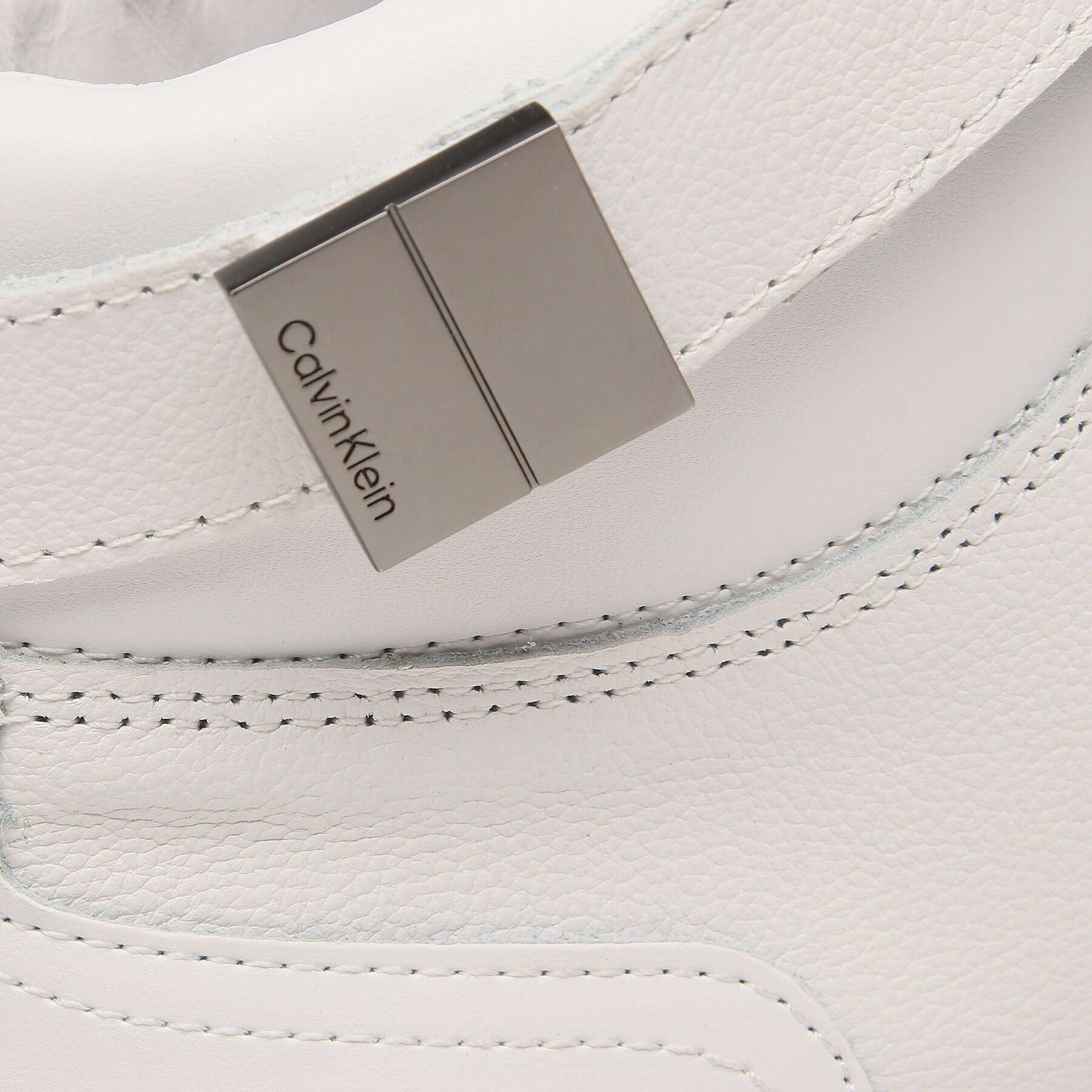 Calvin Klein Сникърси High Top Lace Up W/Plaque HM0HM00973 Бял - Pepit.bg