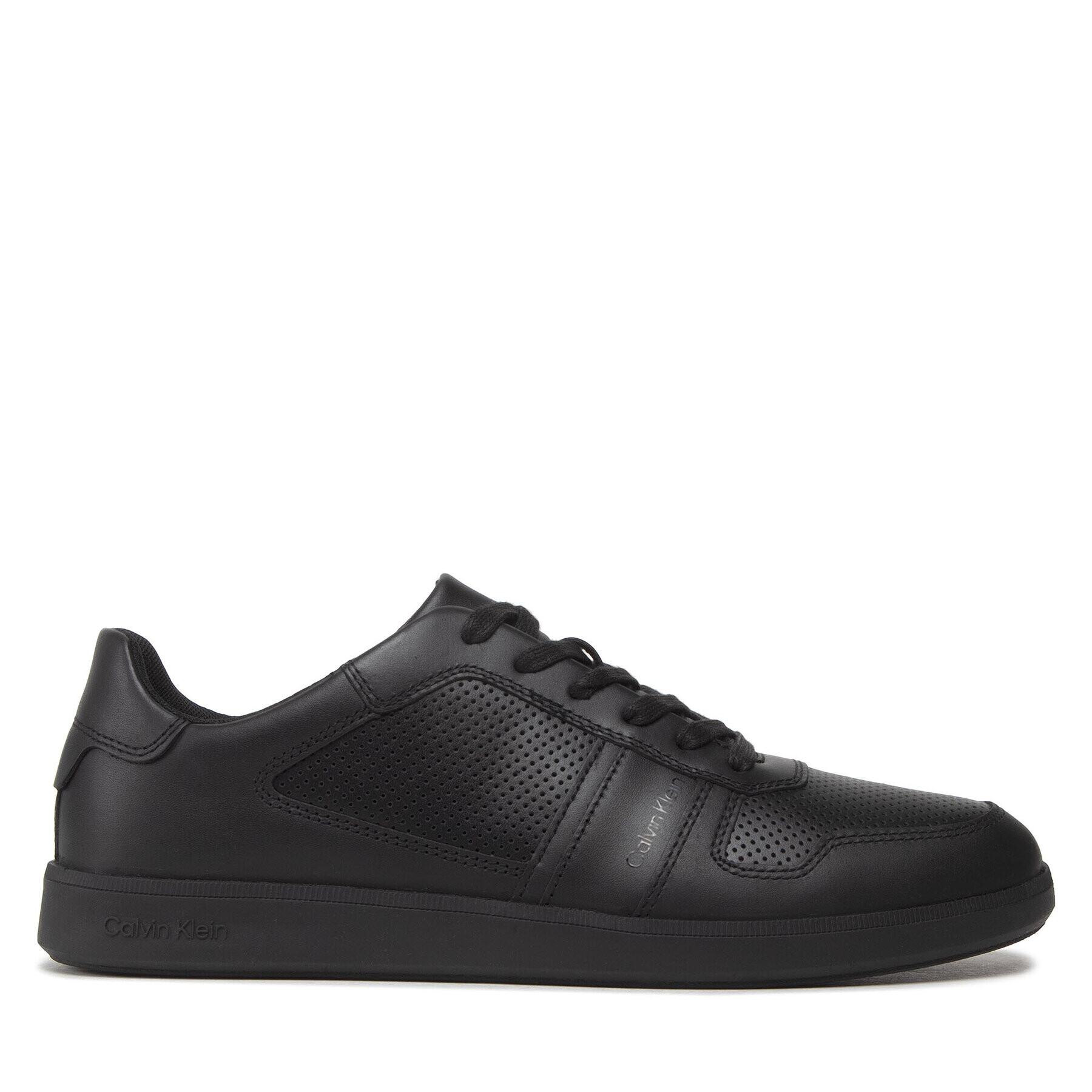 Calvin Klein Сникърси Low Top Lace Up Lth HM0HM00471 Черен - Pepit.bg