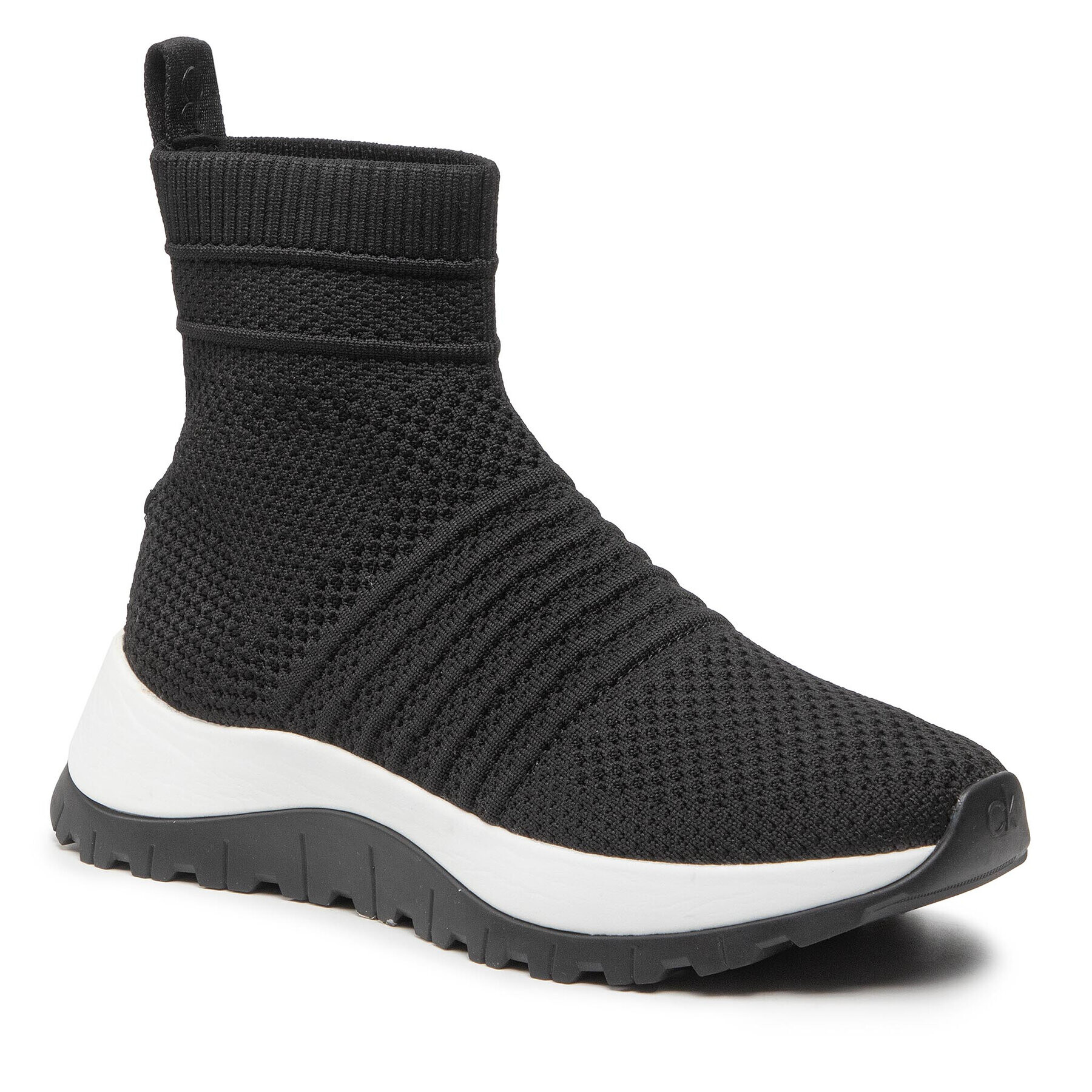 Calvin Klein Сникърси Knit Sock Boot HW0HW00673 Черен - Pepit.bg