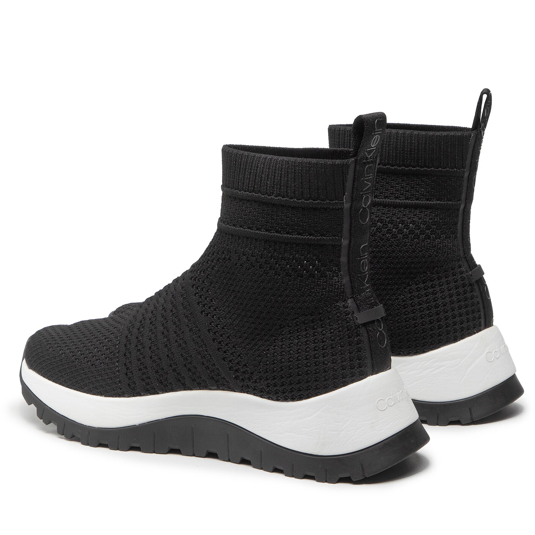 Calvin Klein Сникърси Knit Sock Boot HW0HW00673 Черен - Pepit.bg