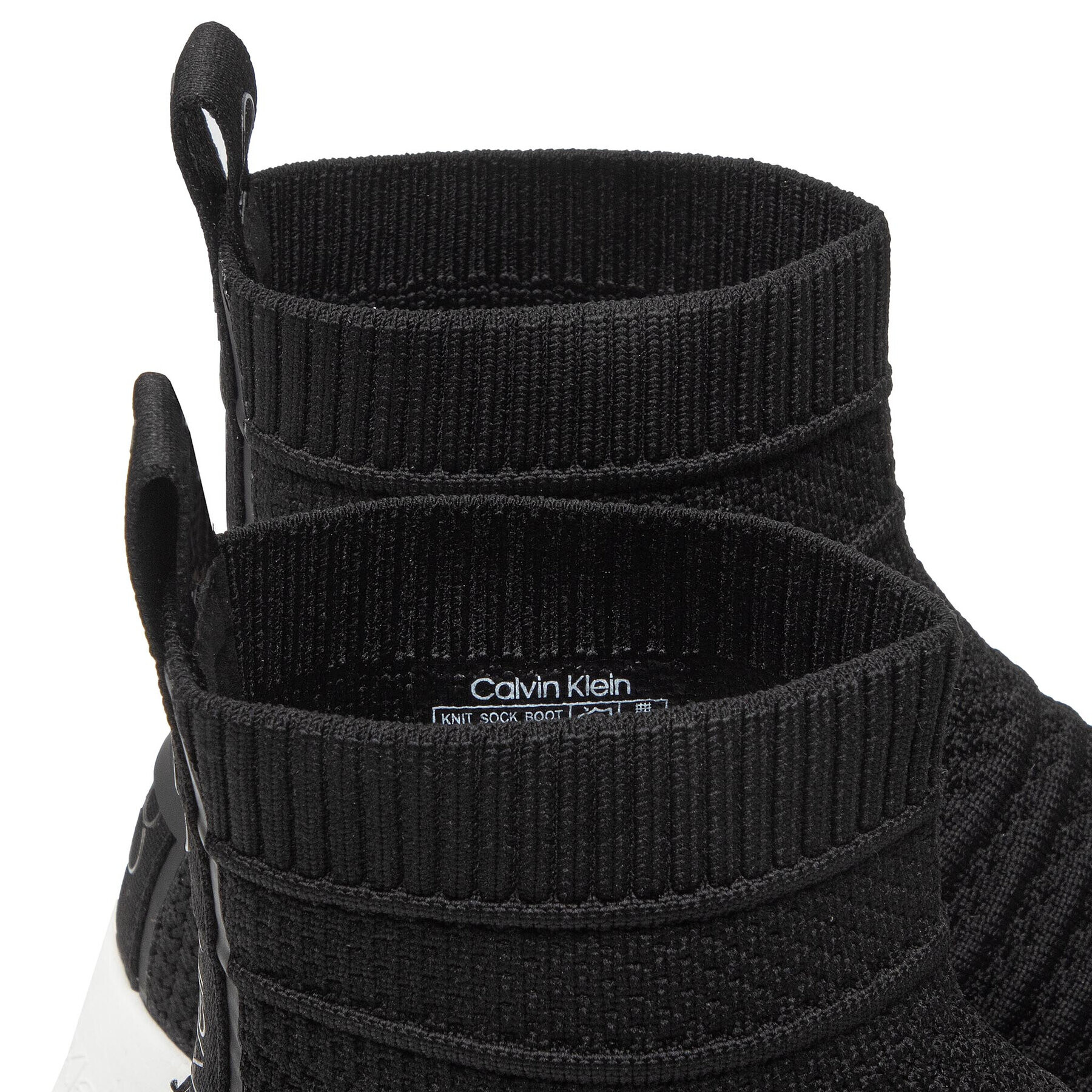 Calvin Klein Сникърси Knit Sock Boot HW0HW00673 Черен - Pepit.bg