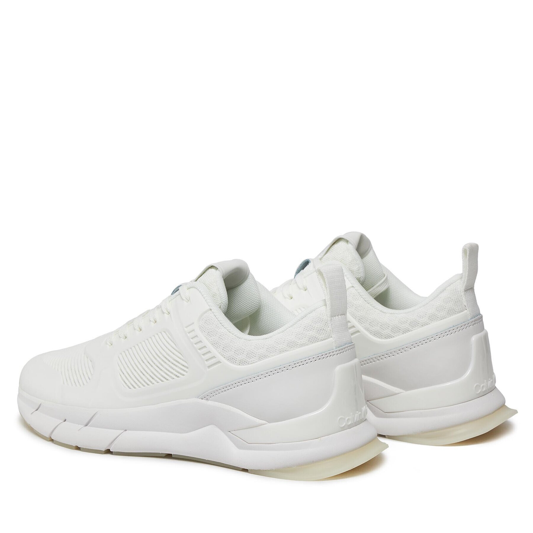 Calvin Klein Сникърси Lace Up Runner - Caged HW0HW01996 Бял - Pepit.bg