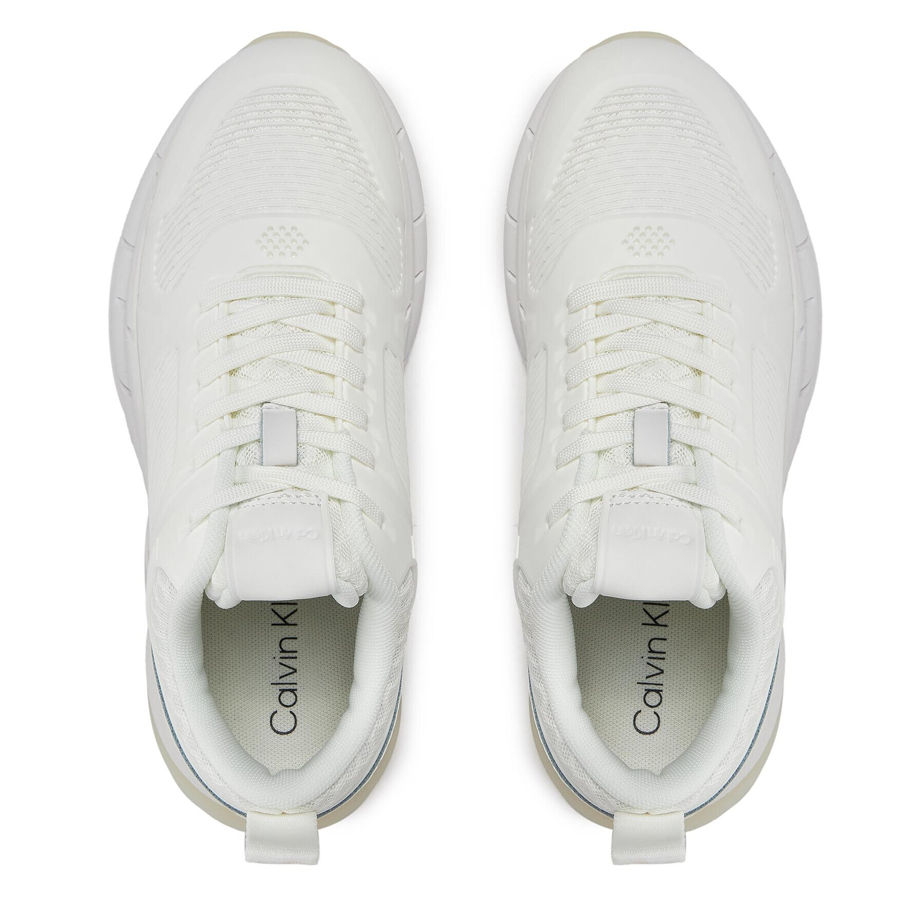 Calvin Klein Сникърси Lace Up Runner - Caged HW0HW01996 Бял - Pepit.bg