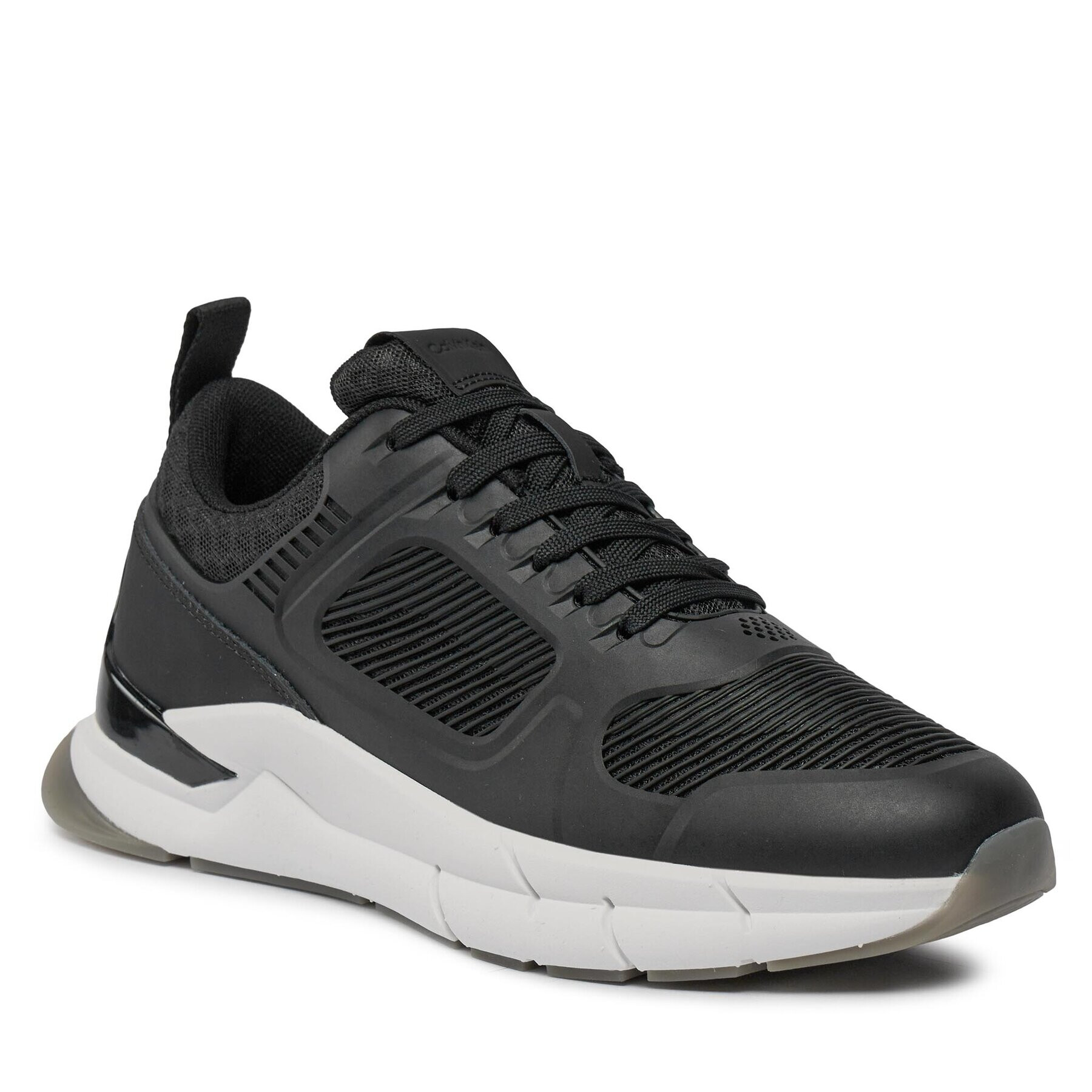 Calvin Klein Сникърси Lace Up Runner - Caged HW0HW01996 Черен - Pepit.bg