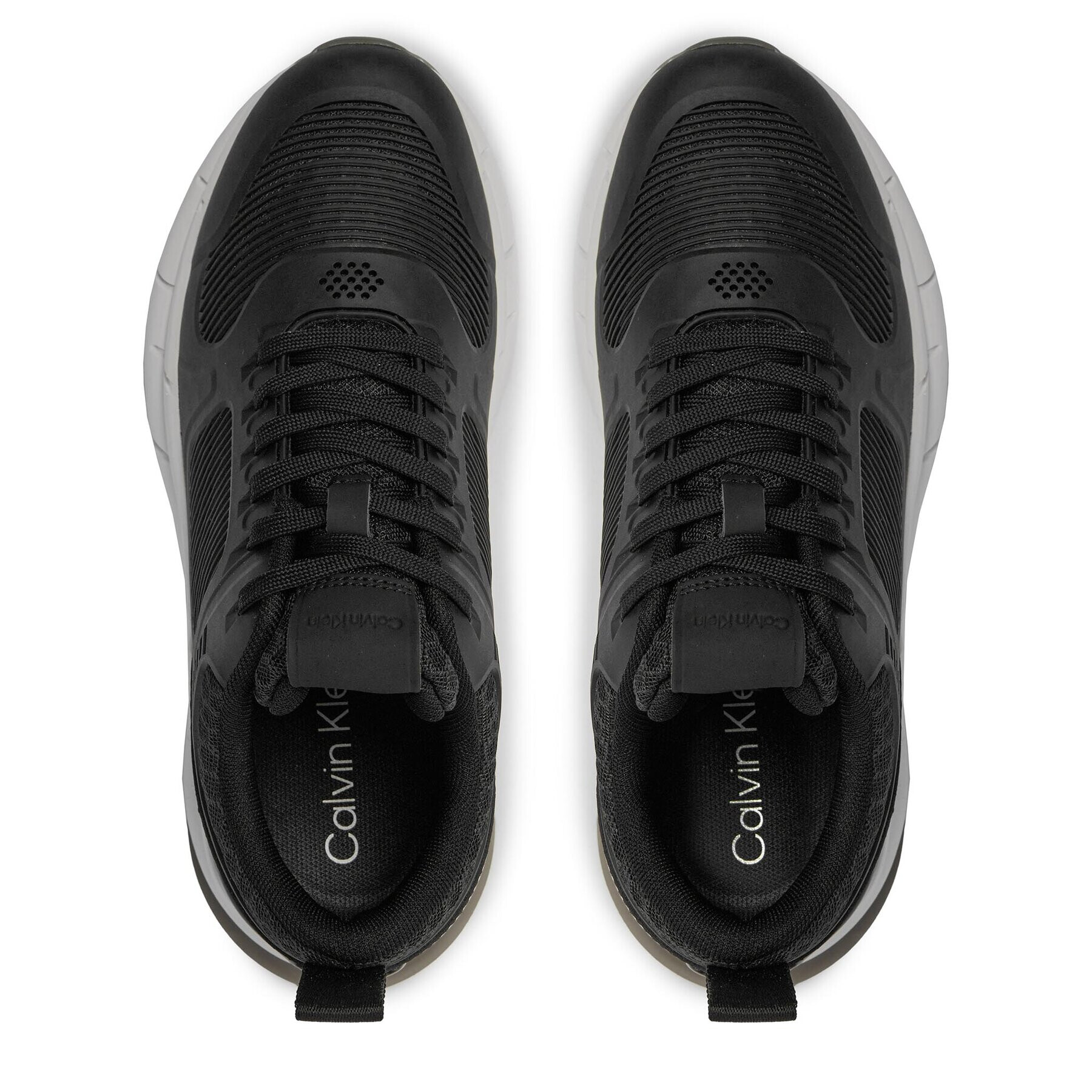 Calvin Klein Сникърси Lace Up Runner - Caged HW0HW01996 Черен - Pepit.bg