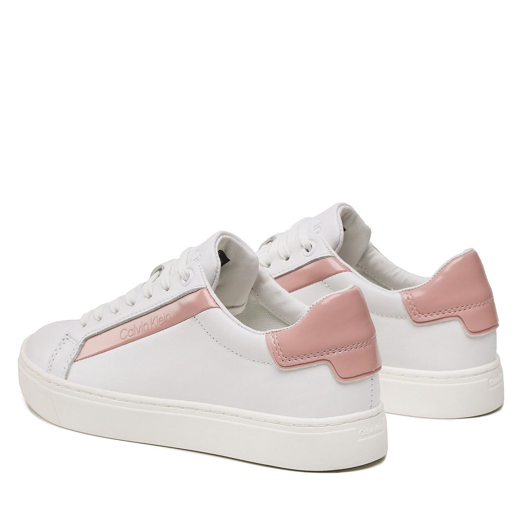 Calvin Klein Сникърси Logo Cupsole Lace Up HW0HW01353 Бял - Pepit.bg