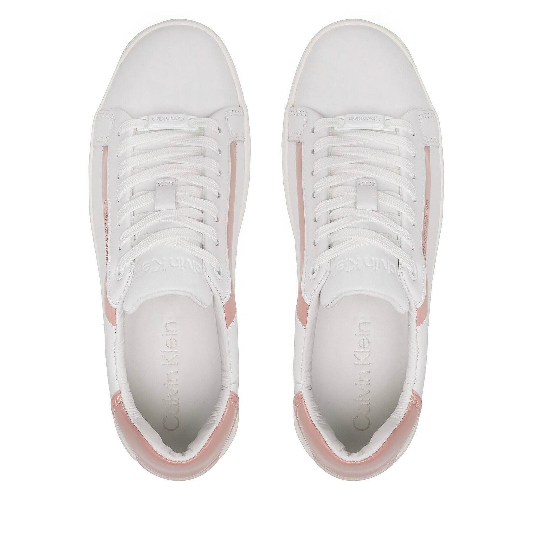 Calvin Klein Сникърси Logo Cupsole Lace Up HW0HW01353 Бял - Pepit.bg