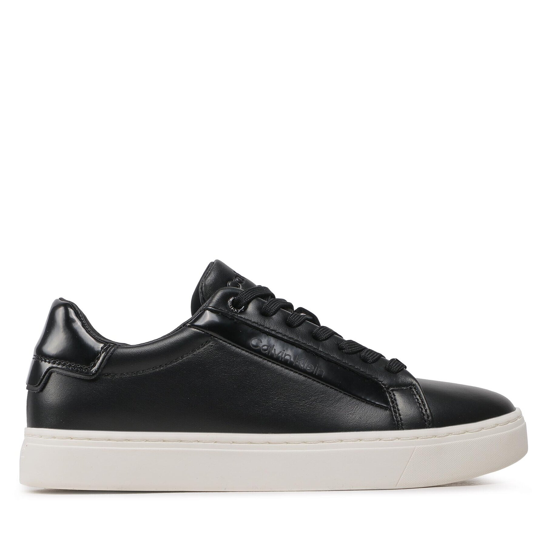 Calvin Klein Сникърси Logo Cupsole Lace Up HW0HW01353 Черен - Pepit.bg