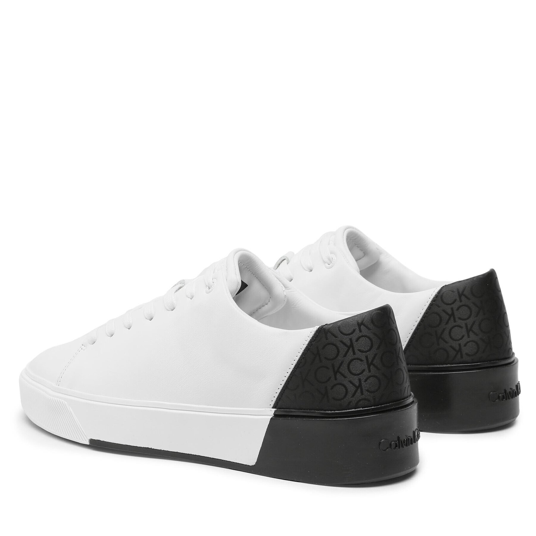 Calvin Klein Сникърси Low Lace Up Lth Mono HM0HM01236 Бял - Pepit.bg