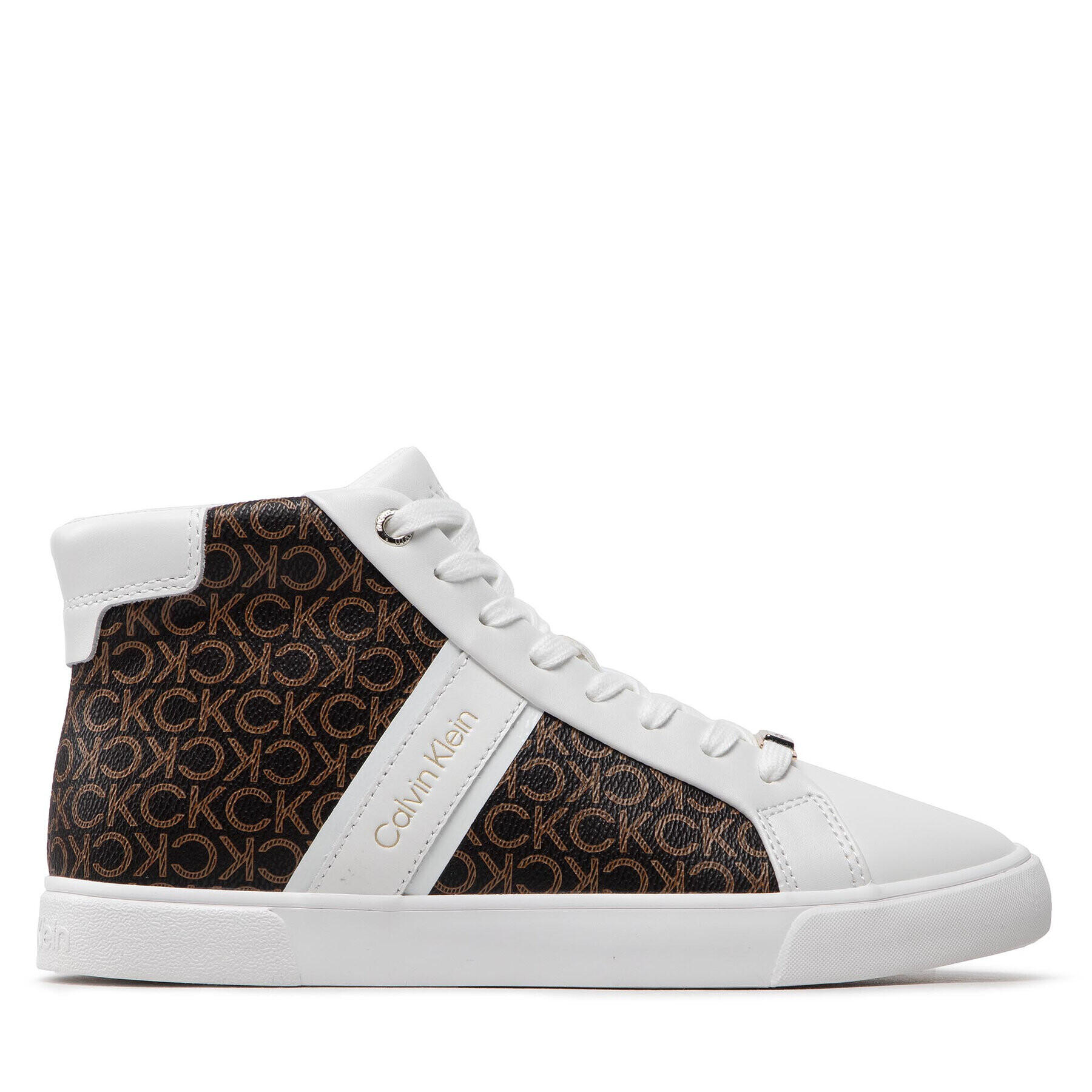 Calvin Klein Сникърси Low Profile High Top-Mono HW0HW01270 Бял - Pepit.bg
