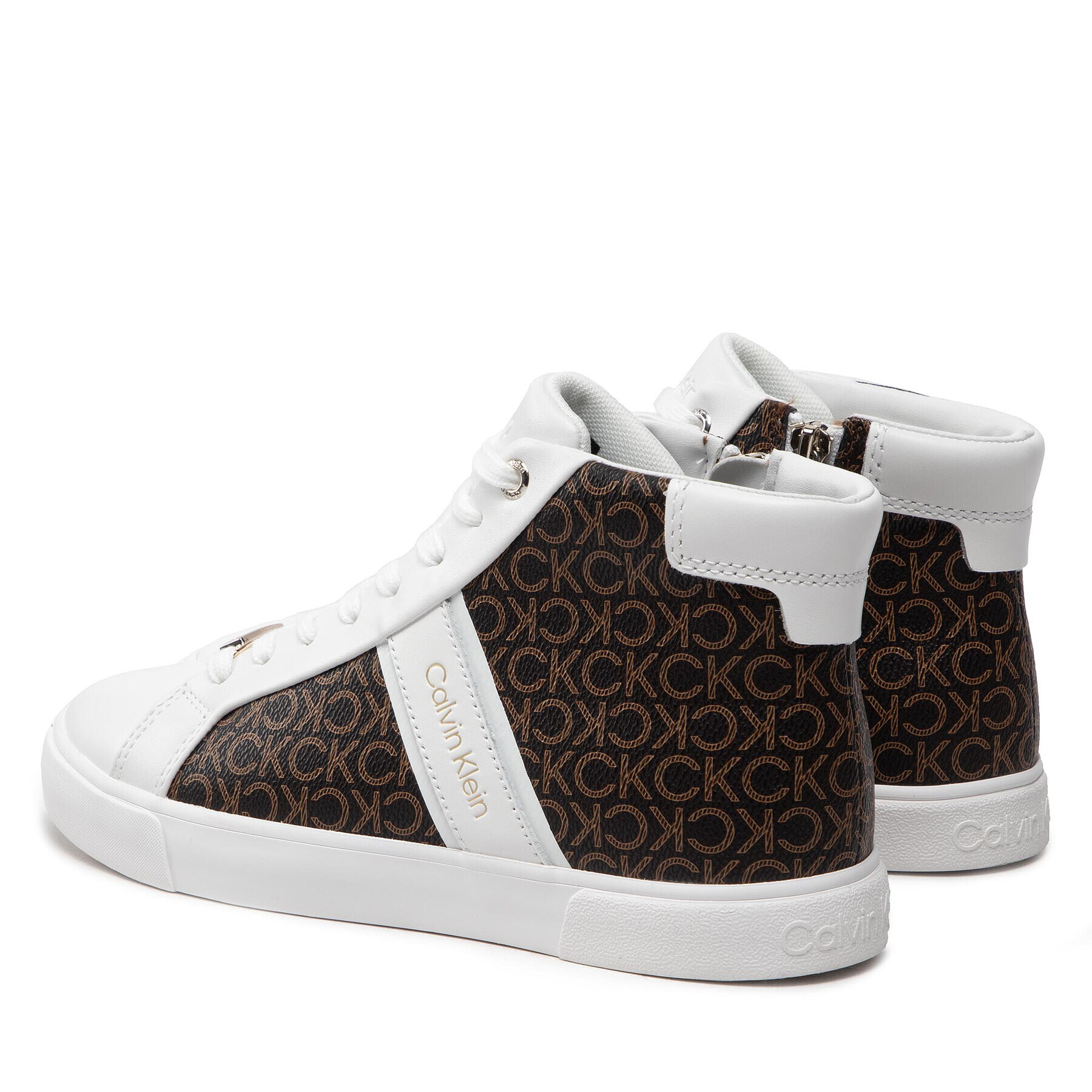 Calvin Klein Сникърси Low Profile High Top-Mono HW0HW01270 Бял - Pepit.bg