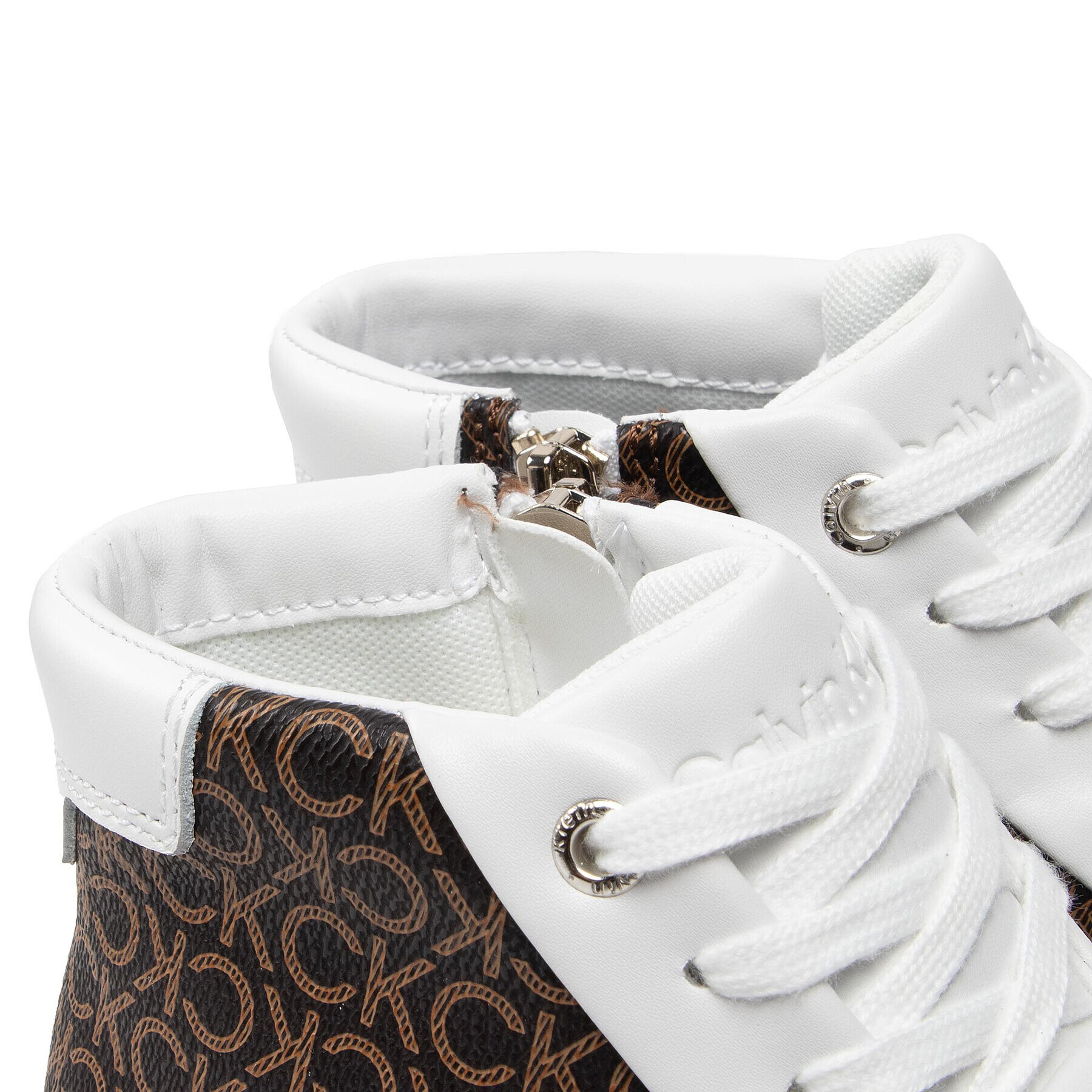 Calvin Klein Сникърси Low Profile High Top-Mono HW0HW01270 Бял - Pepit.bg