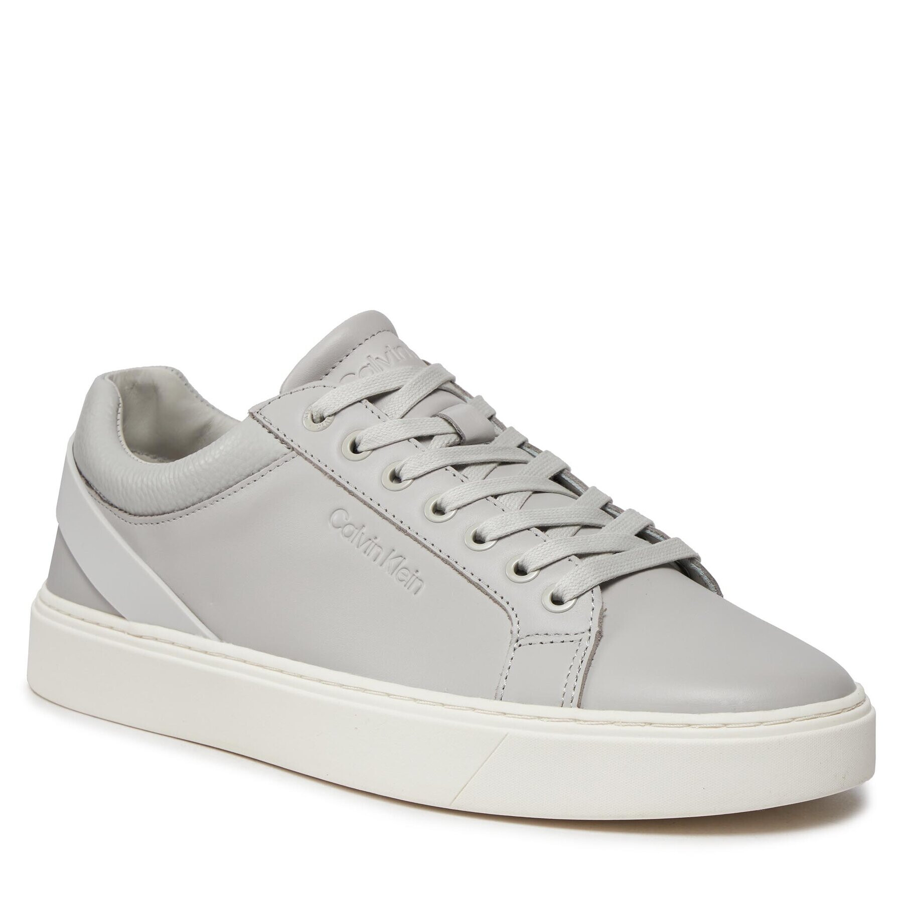 Calvin Klein Сникърси Low Top Lace Up Archive Stripe HM0HM01292 Сив - Pepit.bg