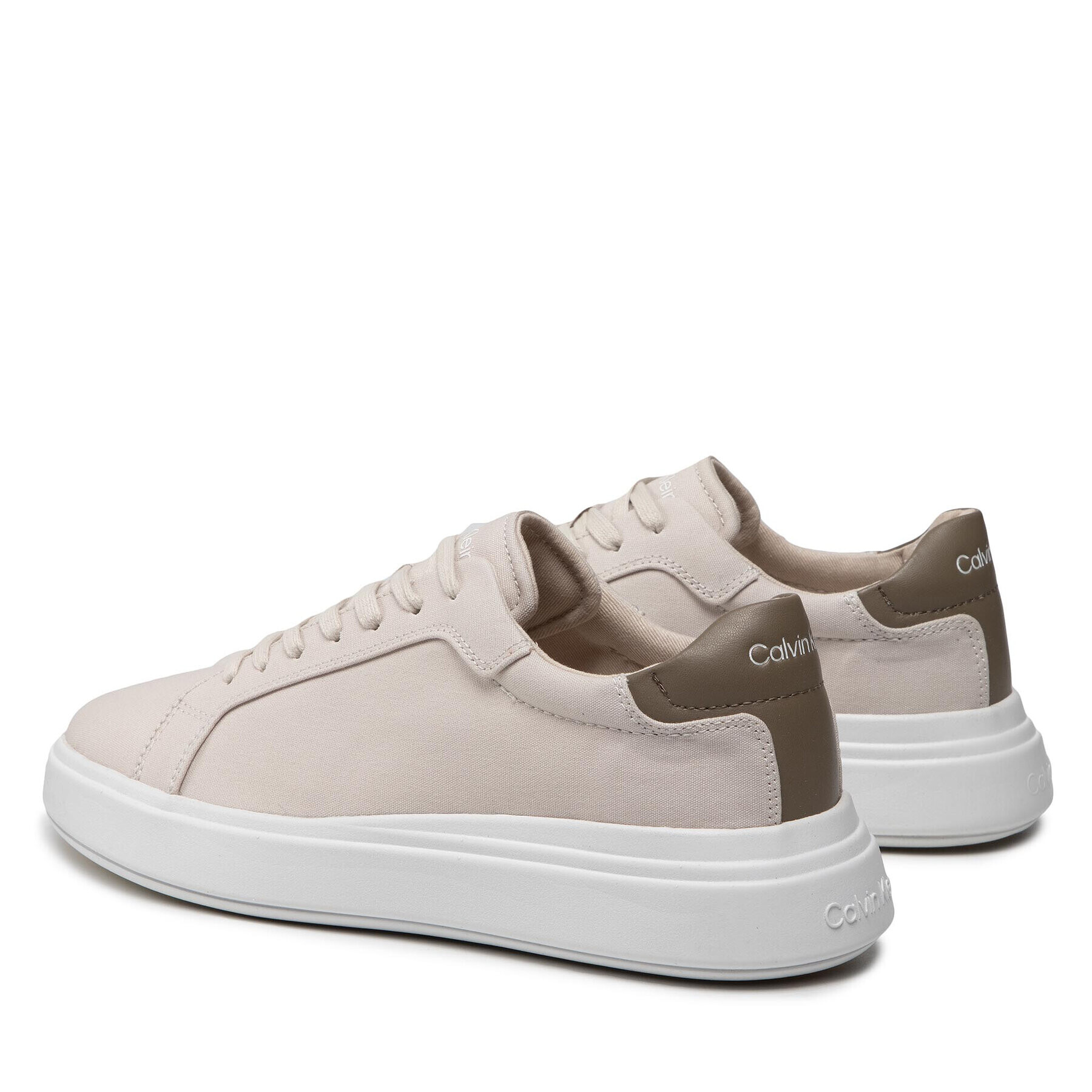 Calvin Klein Сникърси Low Top Lace Up Cv Mix Pd HM0HM00540 Бежов - Pepit.bg