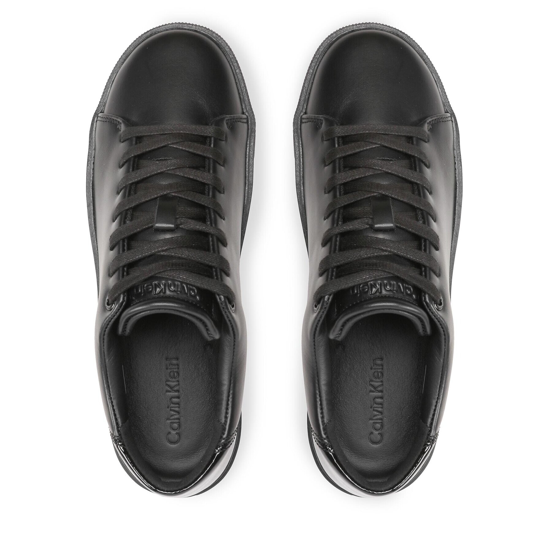 Calvin Klein Сникърси Low Top Lace Up Festive HM0HM00869 Черен - Pepit.bg