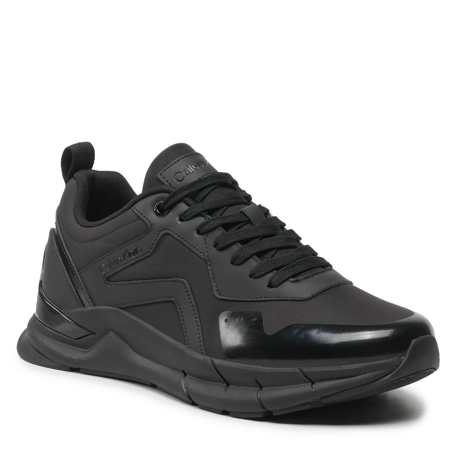 Calvin Klein Сникърси Low Top Lace Up Festive HM0HM01007 Черен - Pepit.bg