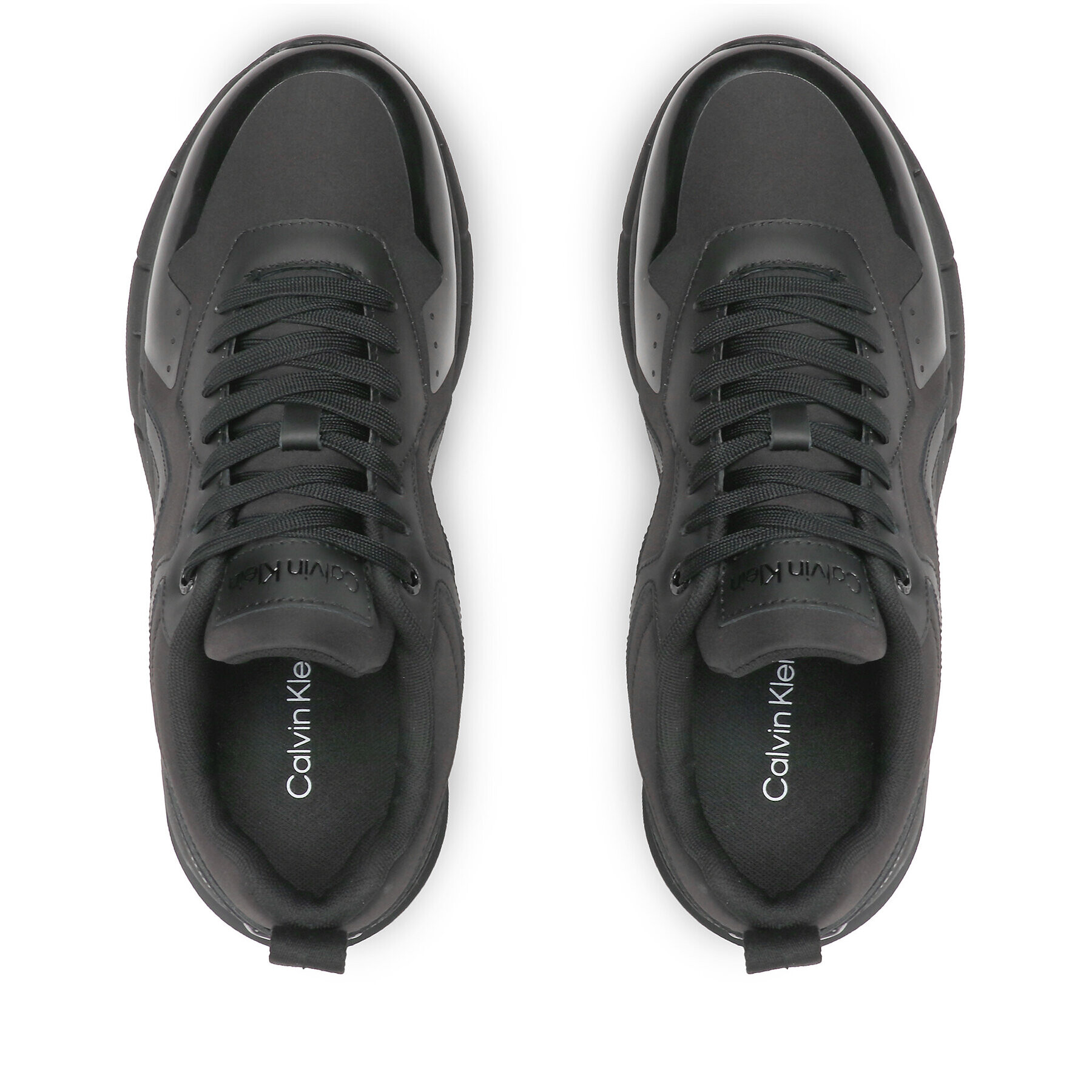 Calvin Klein Сникърси Low Top Lace Up Festive HM0HM01007 Черен - Pepit.bg