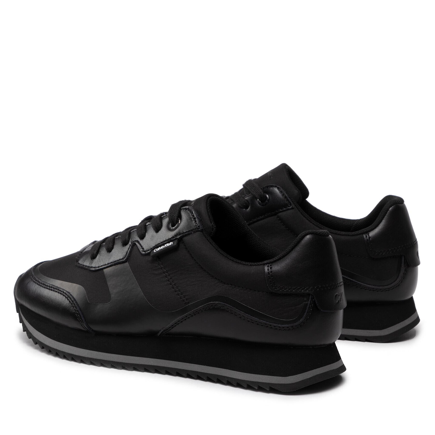 Calvin Klein Сникърси Low Top Lace Up Heat Bond HM0HM00551 Черен - Pepit.bg