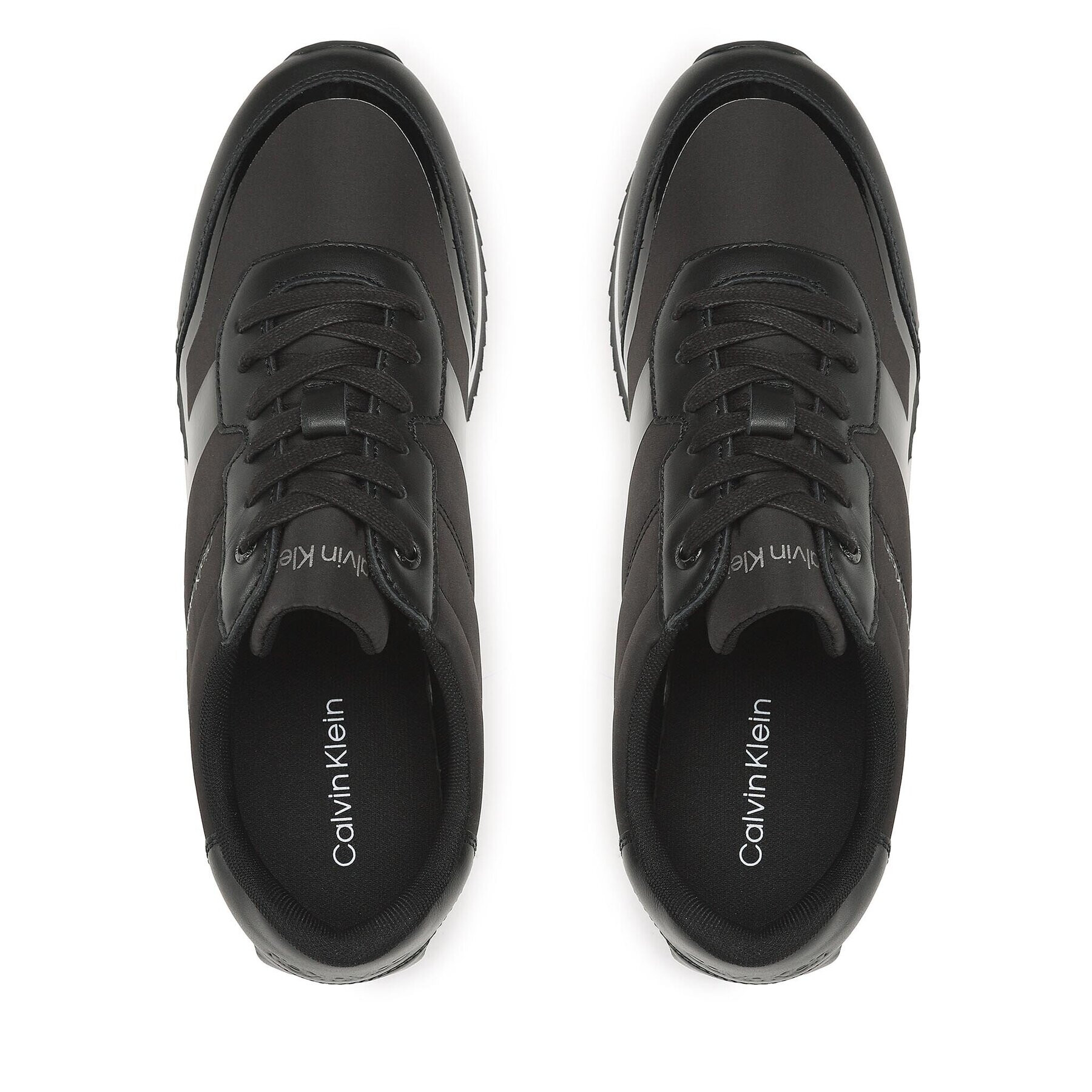 Calvin Klein Сникърси Low Top Lace Up Heat Bond HM0HM00551 Черен - Pepit.bg