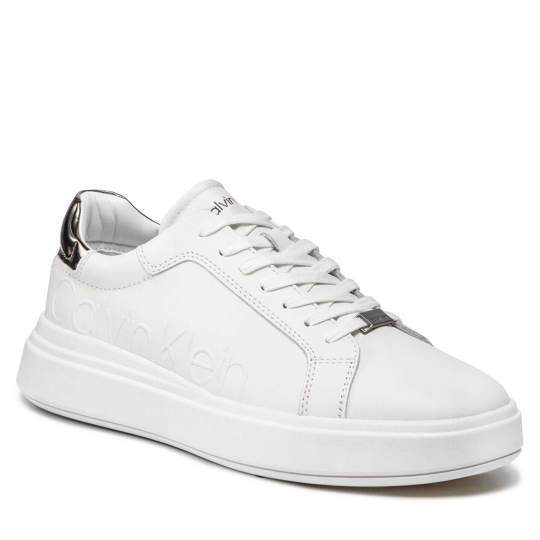Calvin Klein Сникърси Low Top Lace Up HM0HM00276 Бял - Pepit.bg