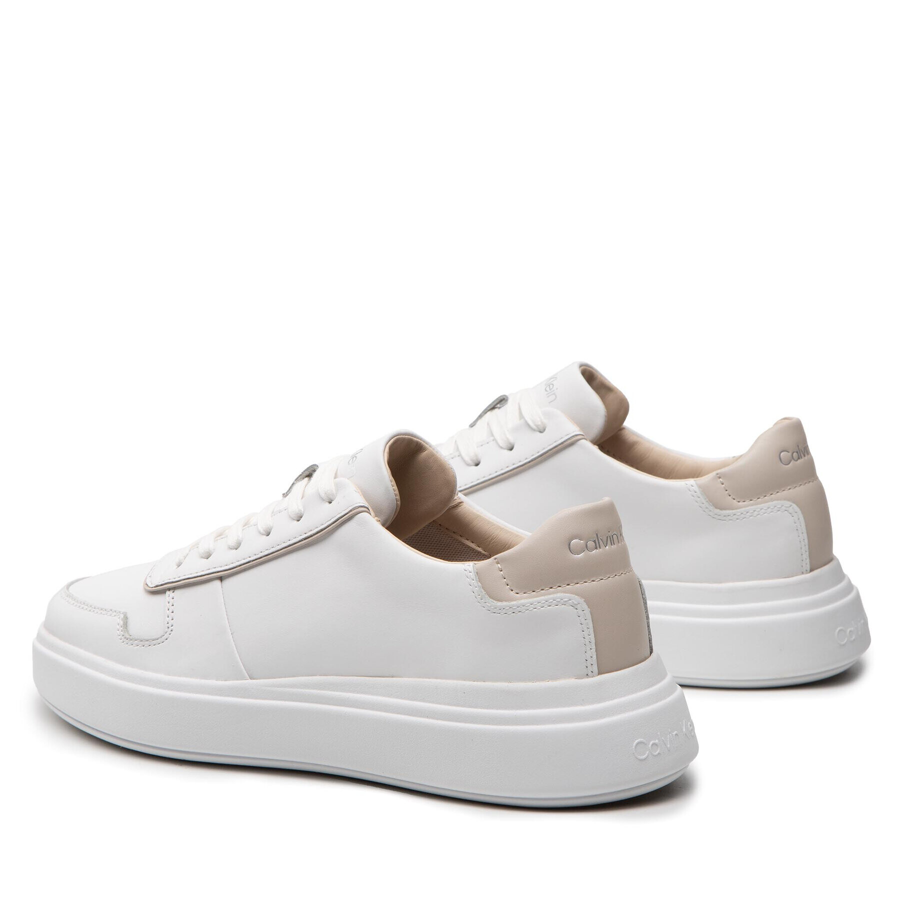 Calvin Klein Сникърси Low Top Lace Up HM0HM00549 Бял - Pepit.bg
