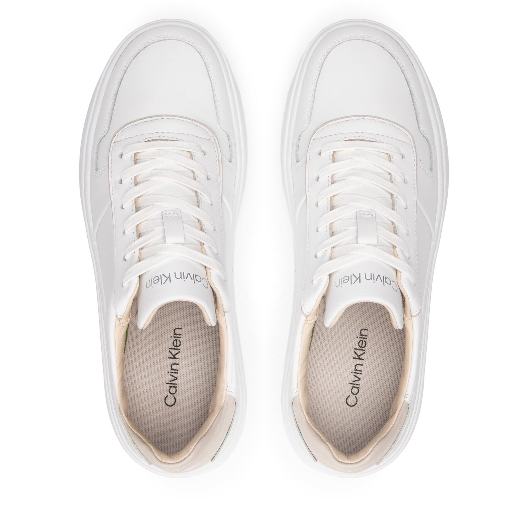 Calvin Klein Сникърси Low Top Lace Up HM0HM00549 Бял - Pepit.bg