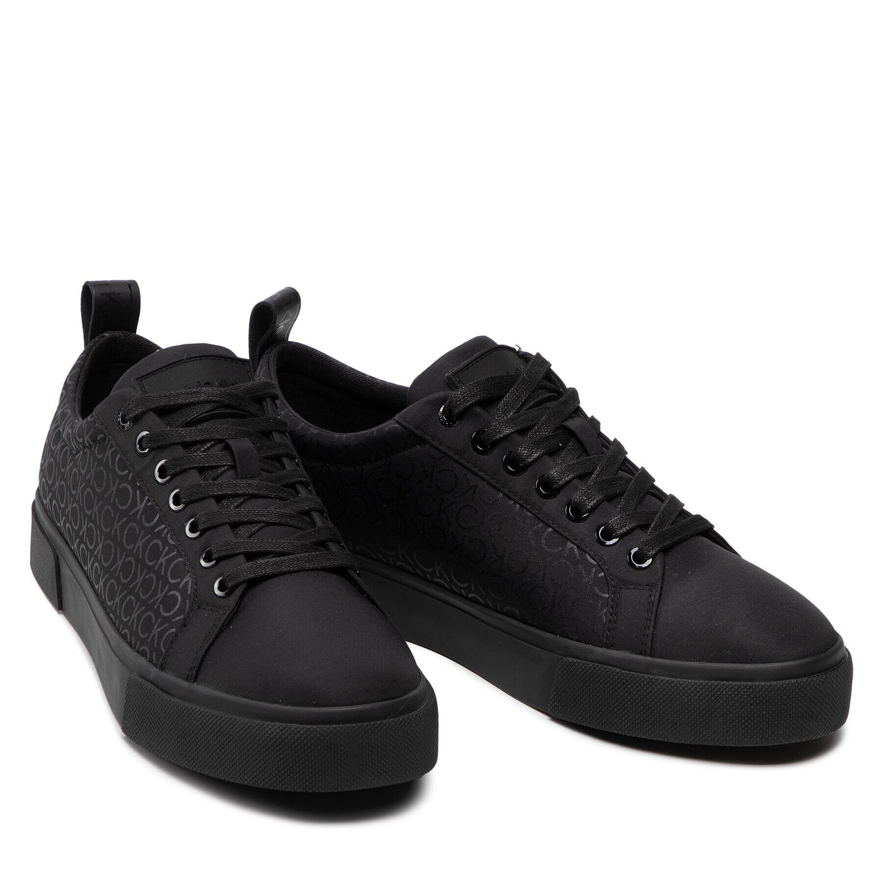 Calvin Klein Сникърси Low Top Lace Up HM0HM00645 Черен - Pepit.bg