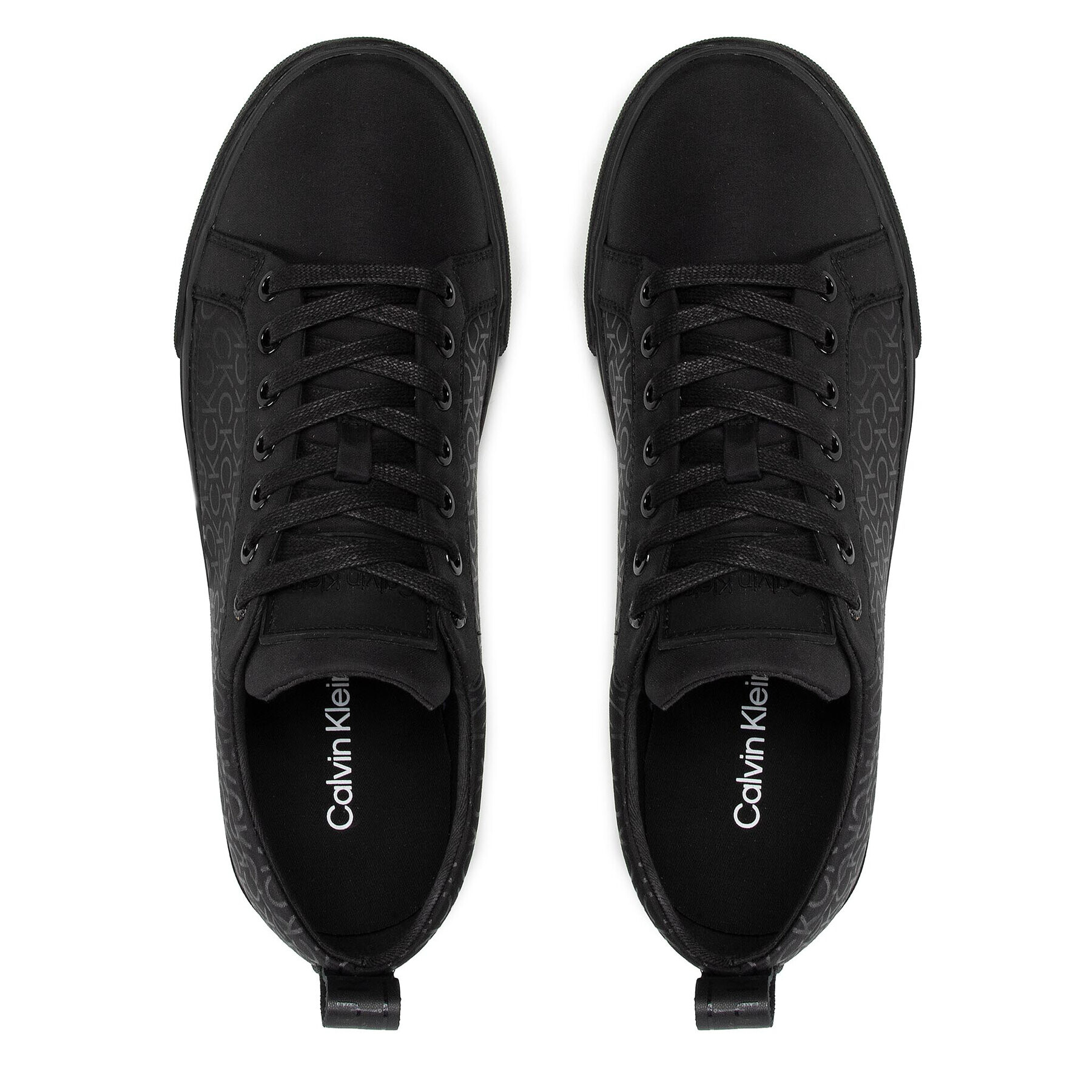 Calvin Klein Сникърси Low Top Lace Up HM0HM00645 Черен - Pepit.bg