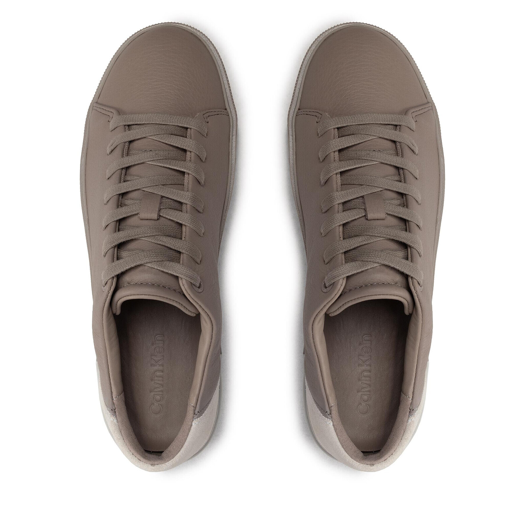 Calvin Klein Сникърси Low Top Lace Up HM0HM00676 Бежов - Pepit.bg