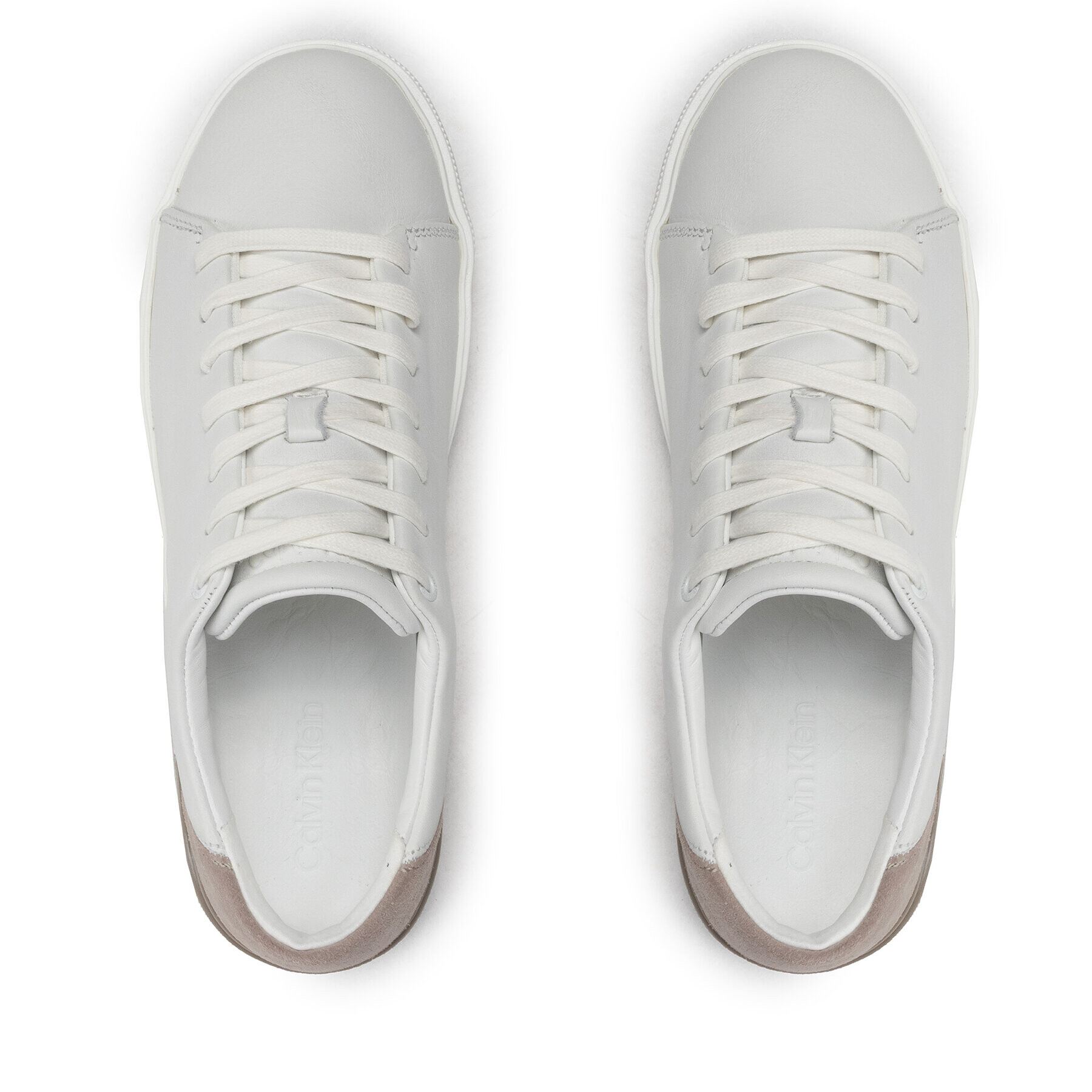 Calvin Klein Сникърси Low Top Lace Up HM0HM00676 Бял - Pepit.bg