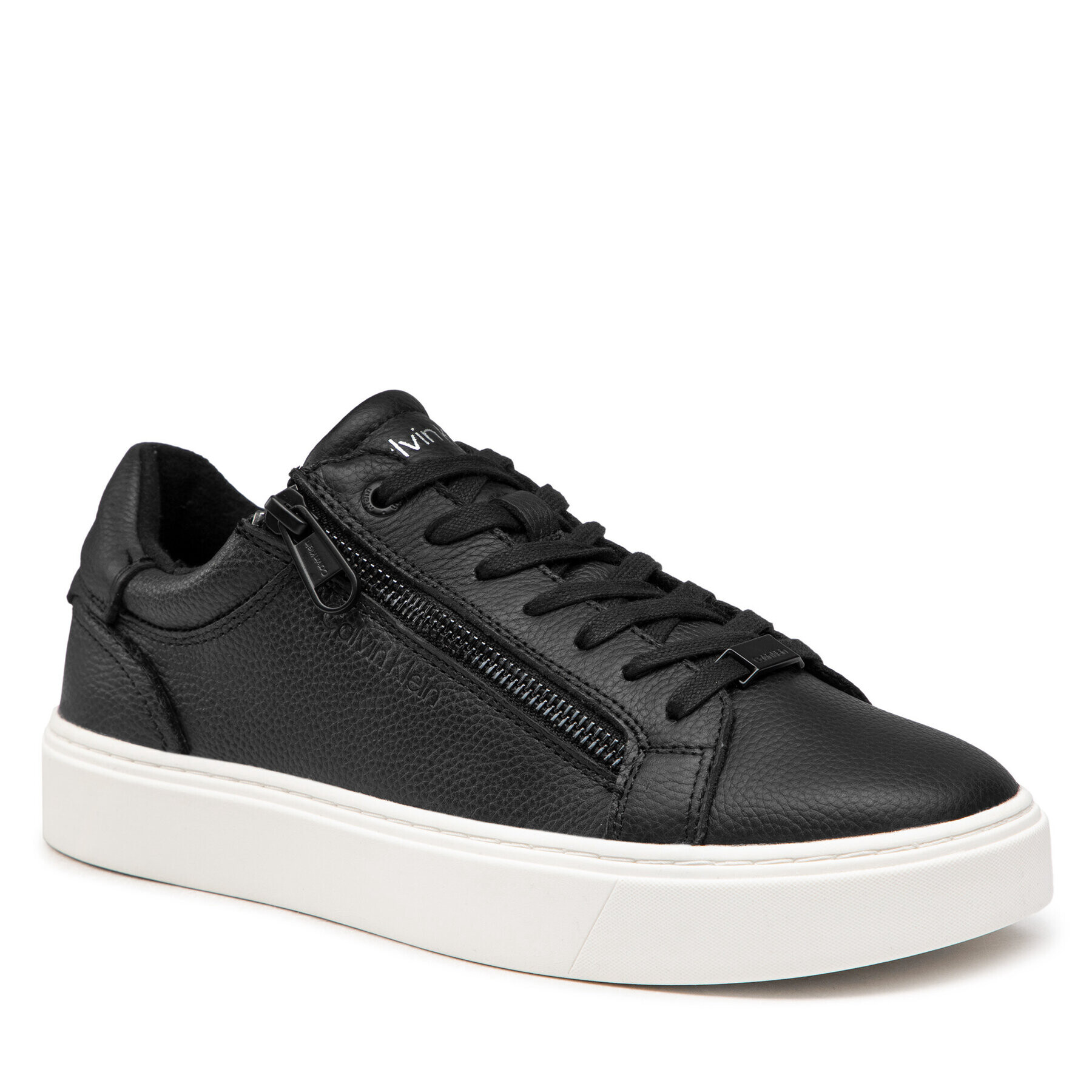 Calvin Klein Сникърси Low Top Lace Up HM0HM00811 Черен - Pepit.bg