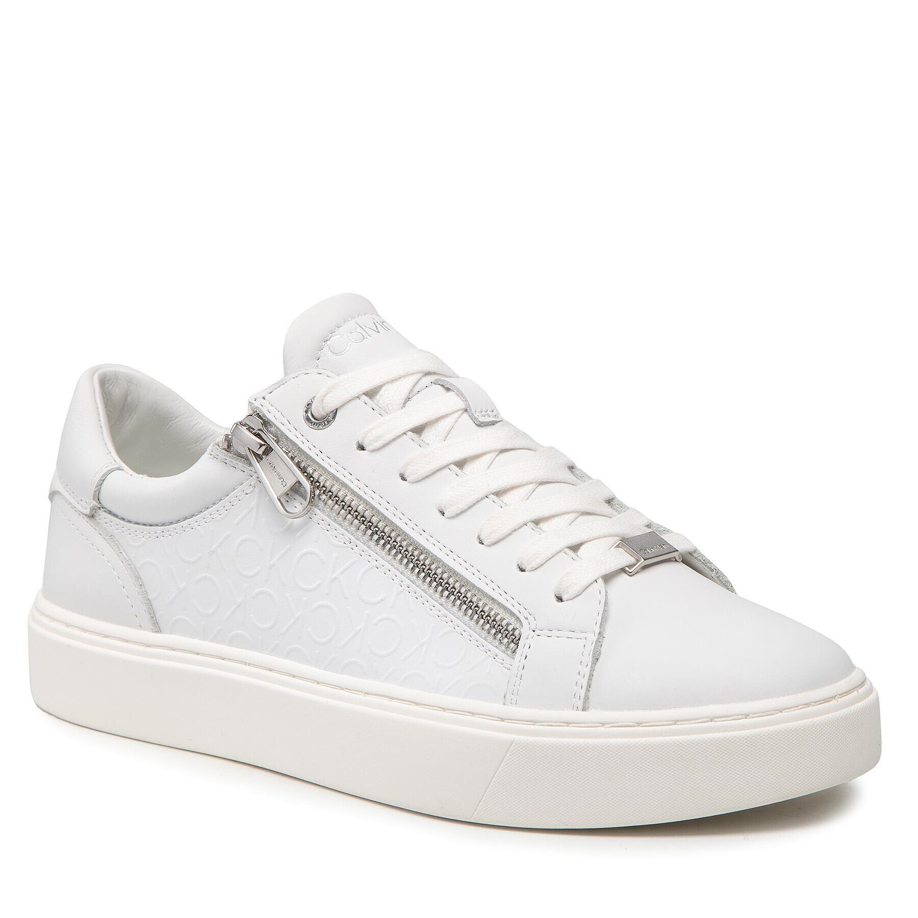 Calvin Klein Сникърси Low Top Lace Up HM0HM00813 Бял - Pepit.bg