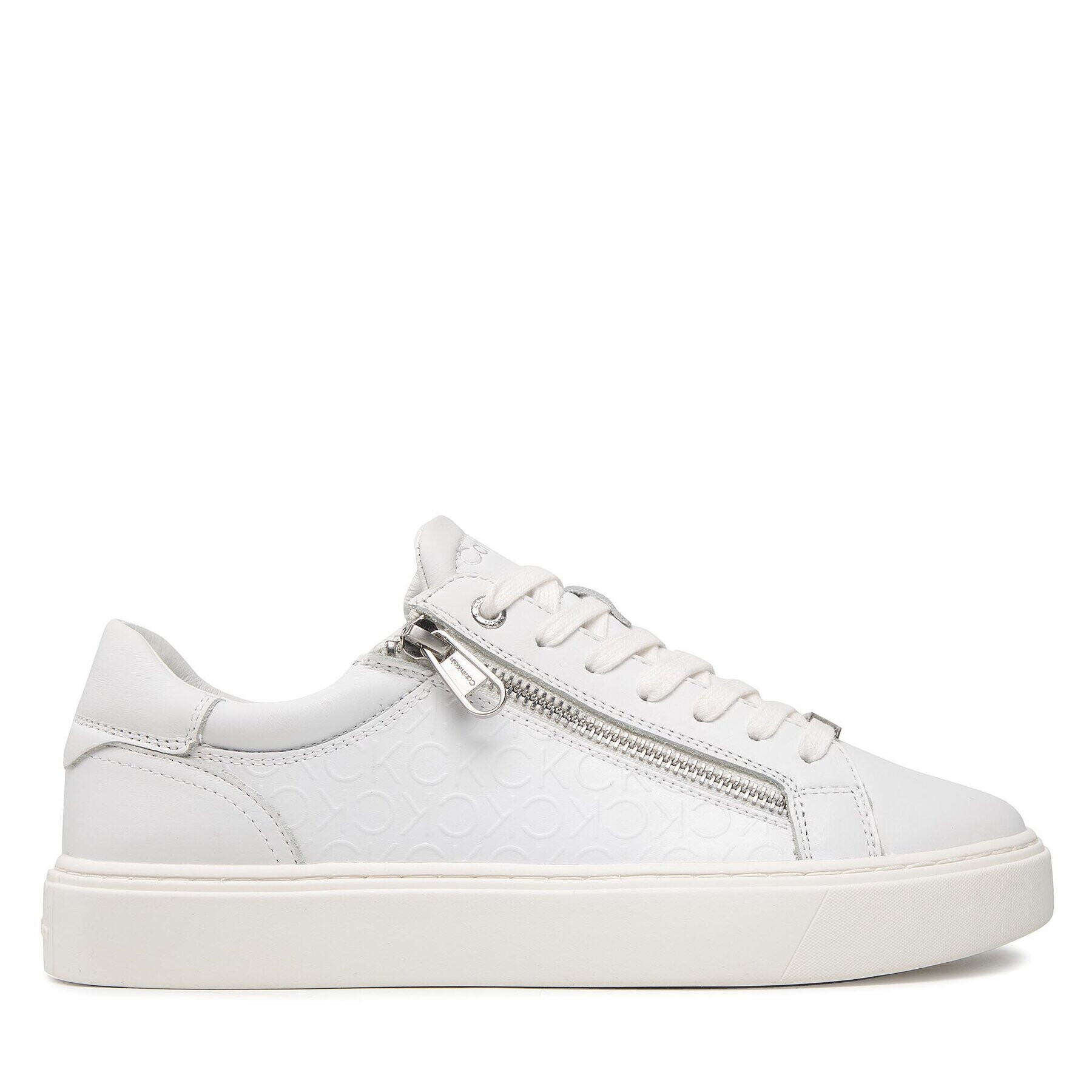 Calvin Klein Сникърси Low Top Lace Up HM0HM00813 Бял - Pepit.bg